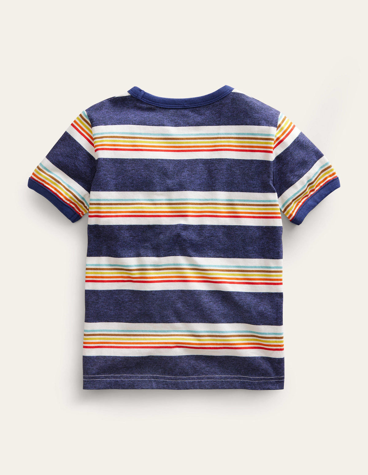 Retro Stripe Ringer T-shirt-Soft Starboard Blue/Multi - Image 2