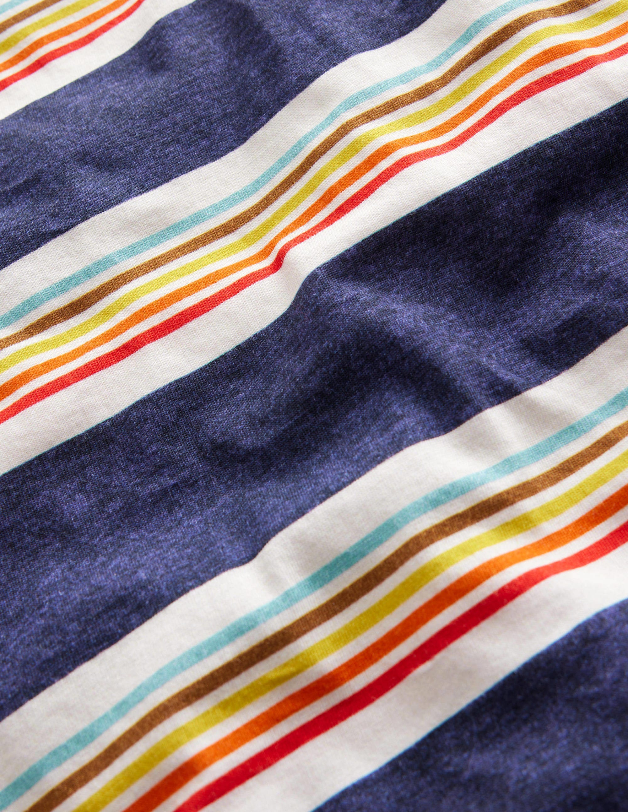 Retro Stripe Ringer T-shirt-Soft Starboard Blue/Multi - Image 3