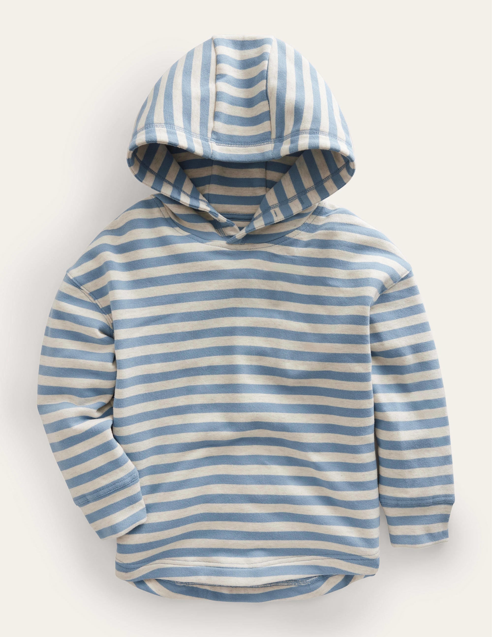 Cosy Relaxed Hoodie-Navy/Grey Marl - Image 1