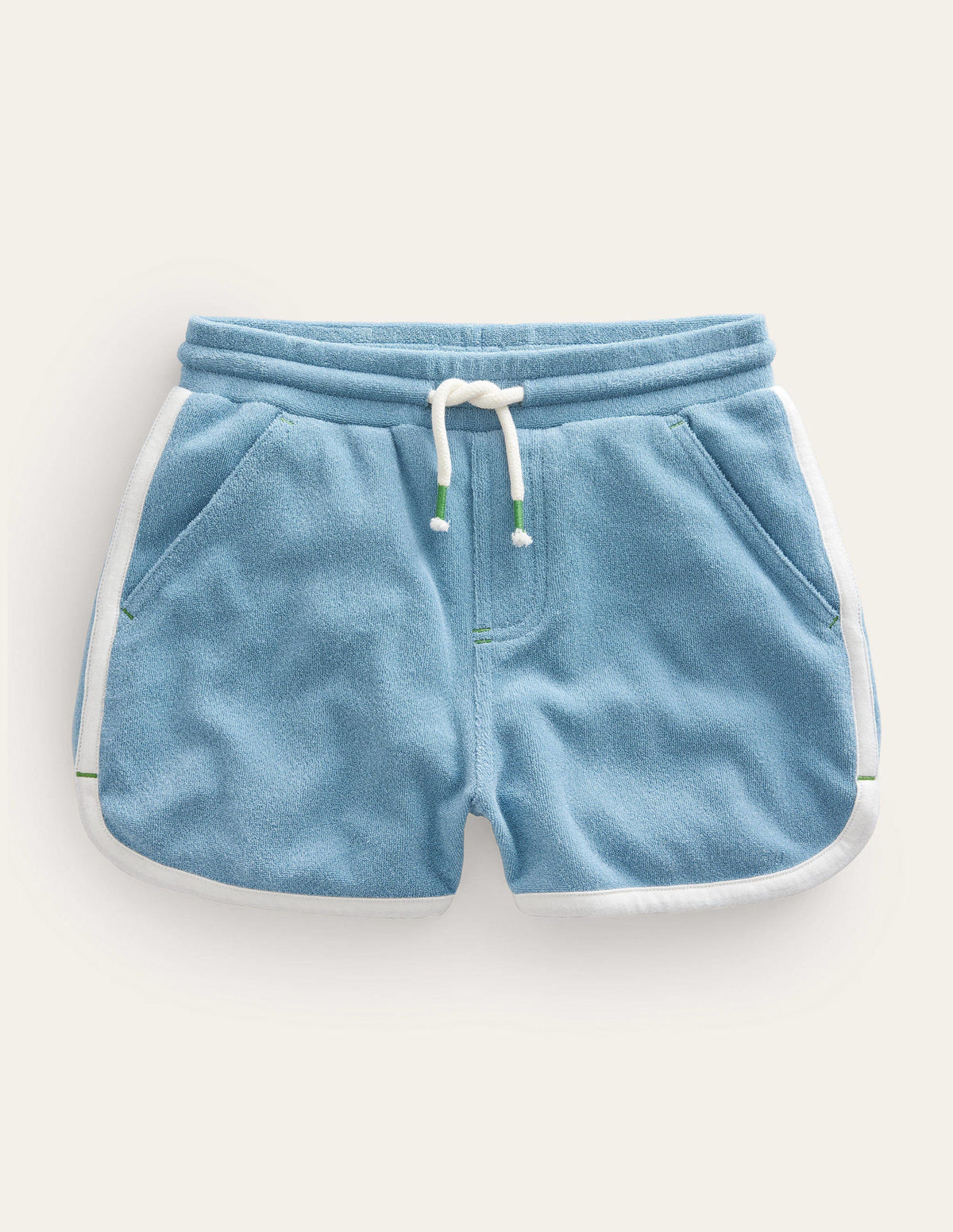 Retro Jersey Shorts-Pebble Blue-1