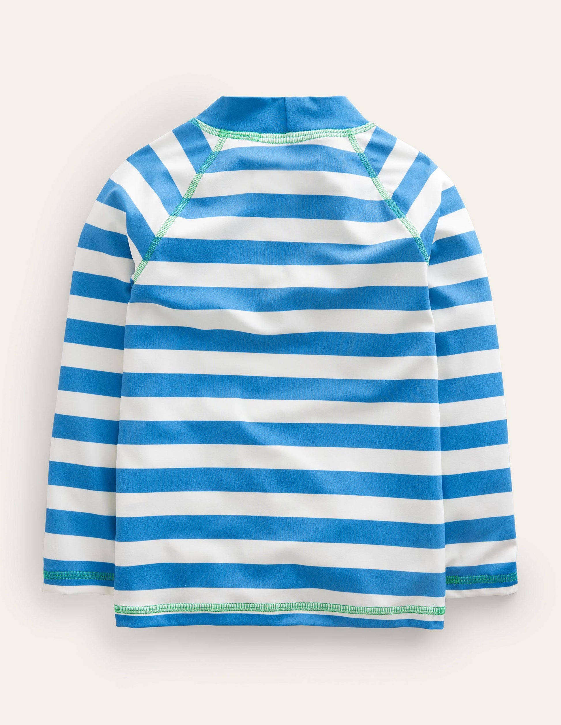 Logo Rash Vest-Island Blue and Ivory Stripe-2