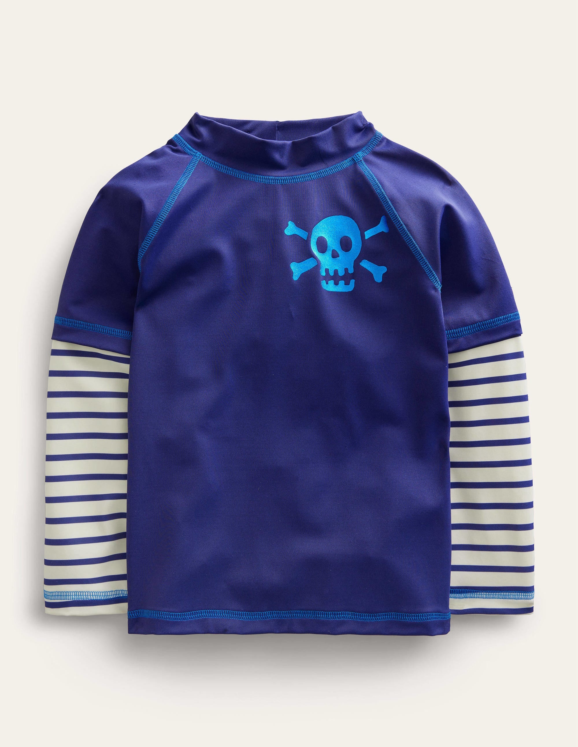 Logo Rash Vest-Starboard Blue, Ivory Stripe - Image 1