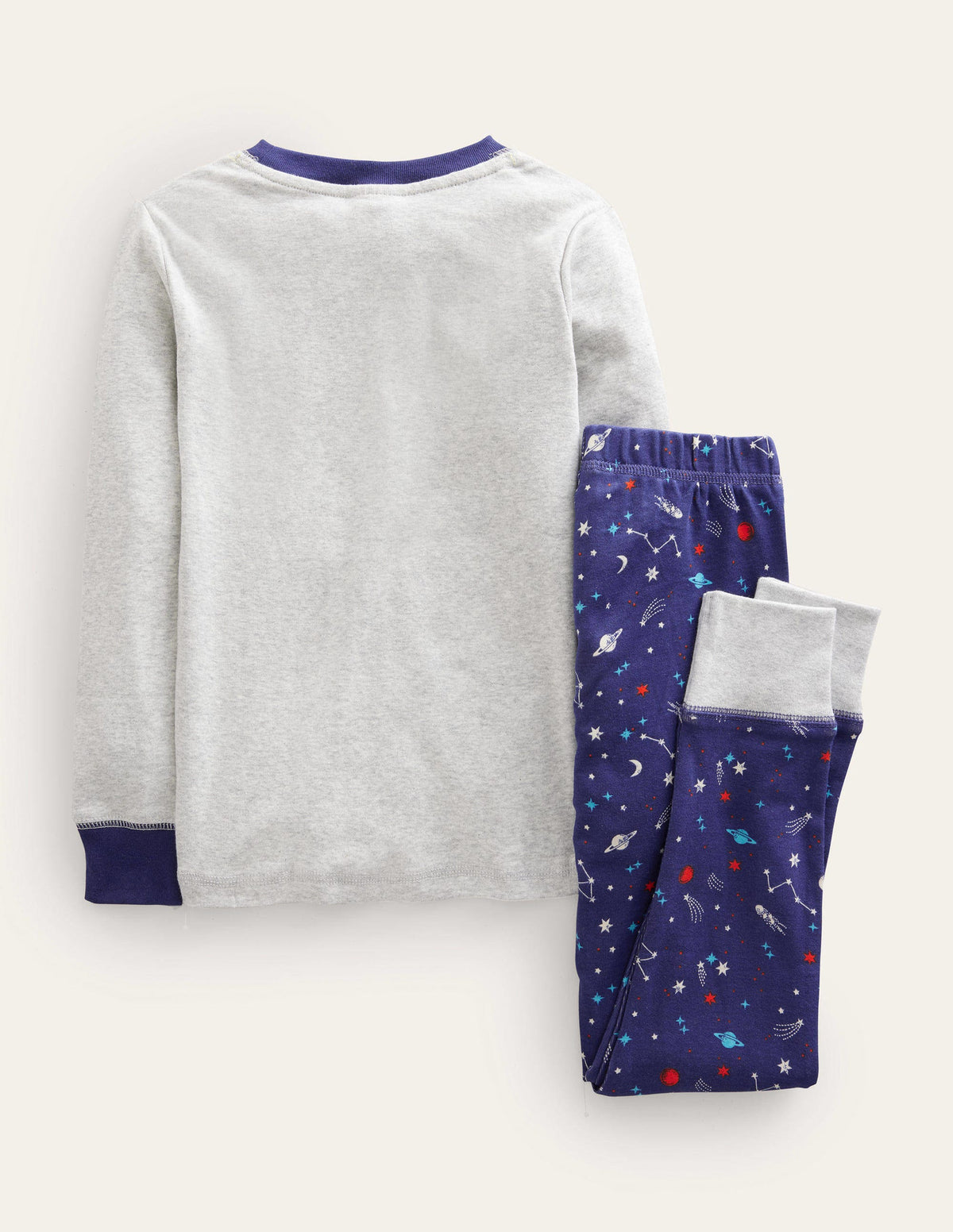 Snug Glow-in-the-dark Pyjamas-Grey Marl Space-2