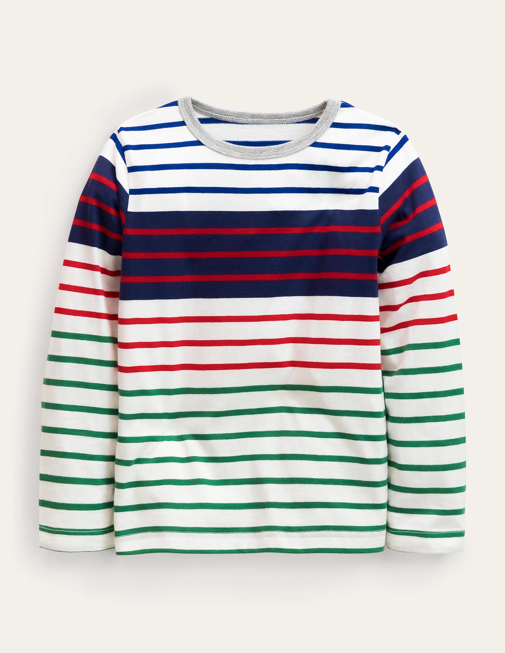 Fun Breton T-shirt-Ivory/Cabana Blue - Image 1