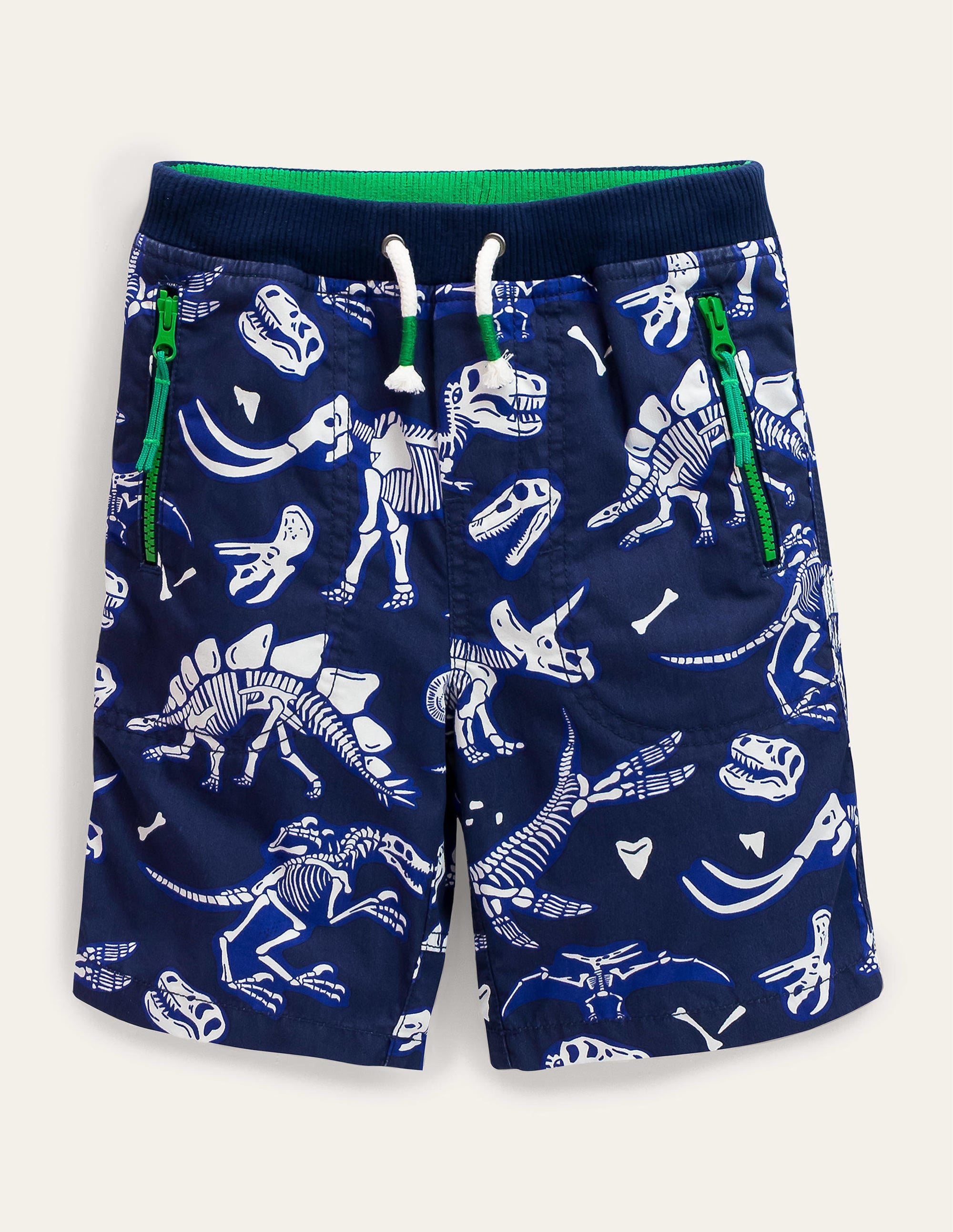 Adventure Shorts-Starboard Blue Dino Skeletons - Image 1