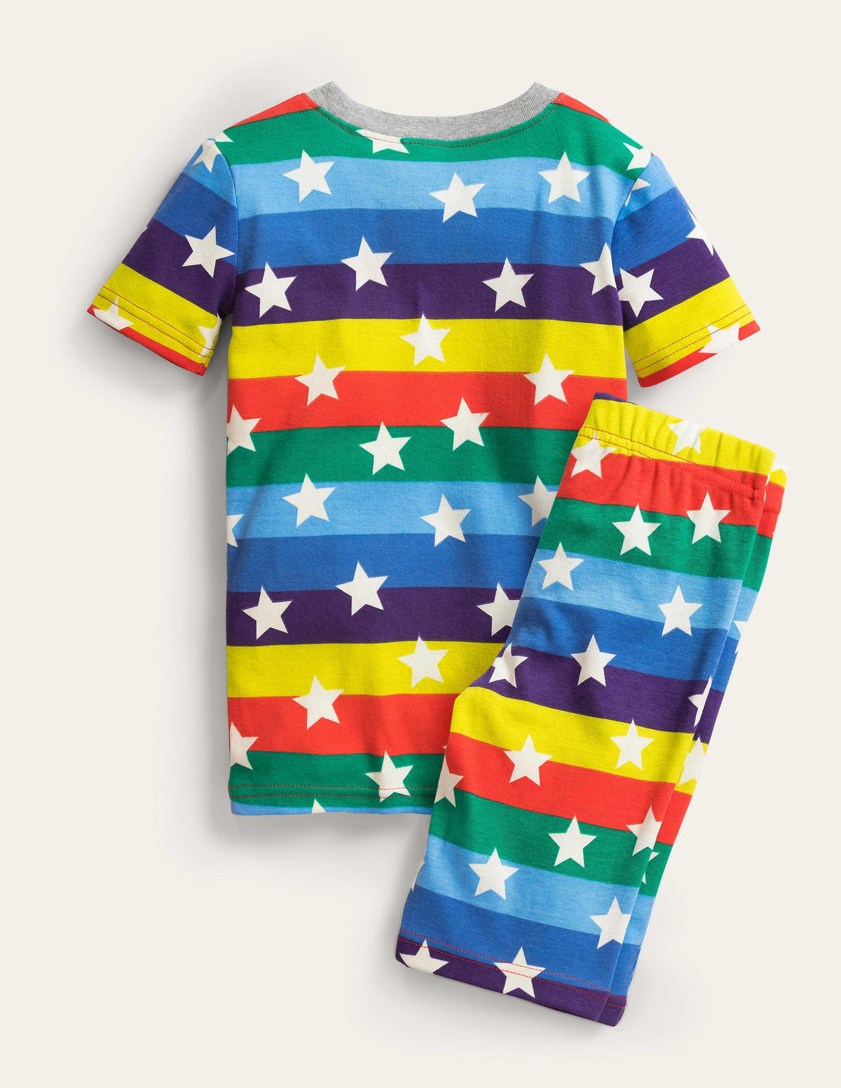 Snug Short John Glow Pyjamas-Rainbow Glow Stars-2