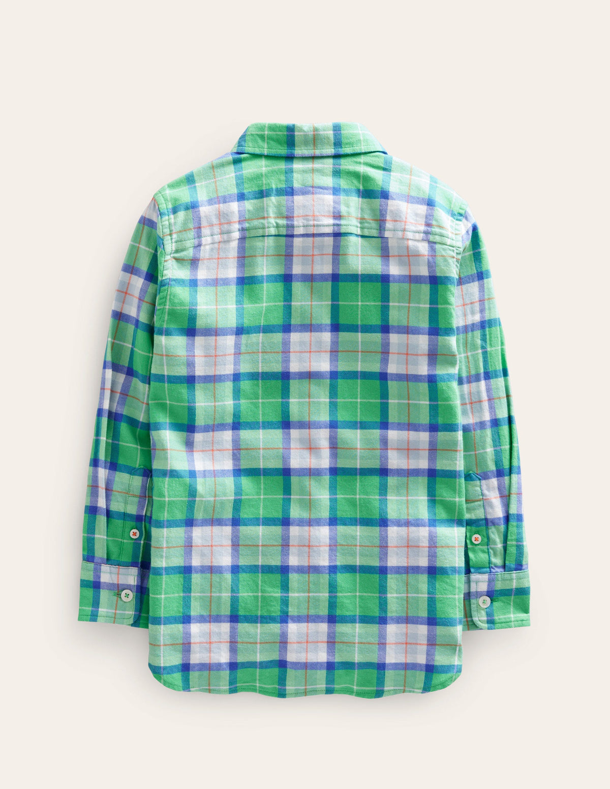 Casual Twill Shirt-Soft Green Check - Image 2