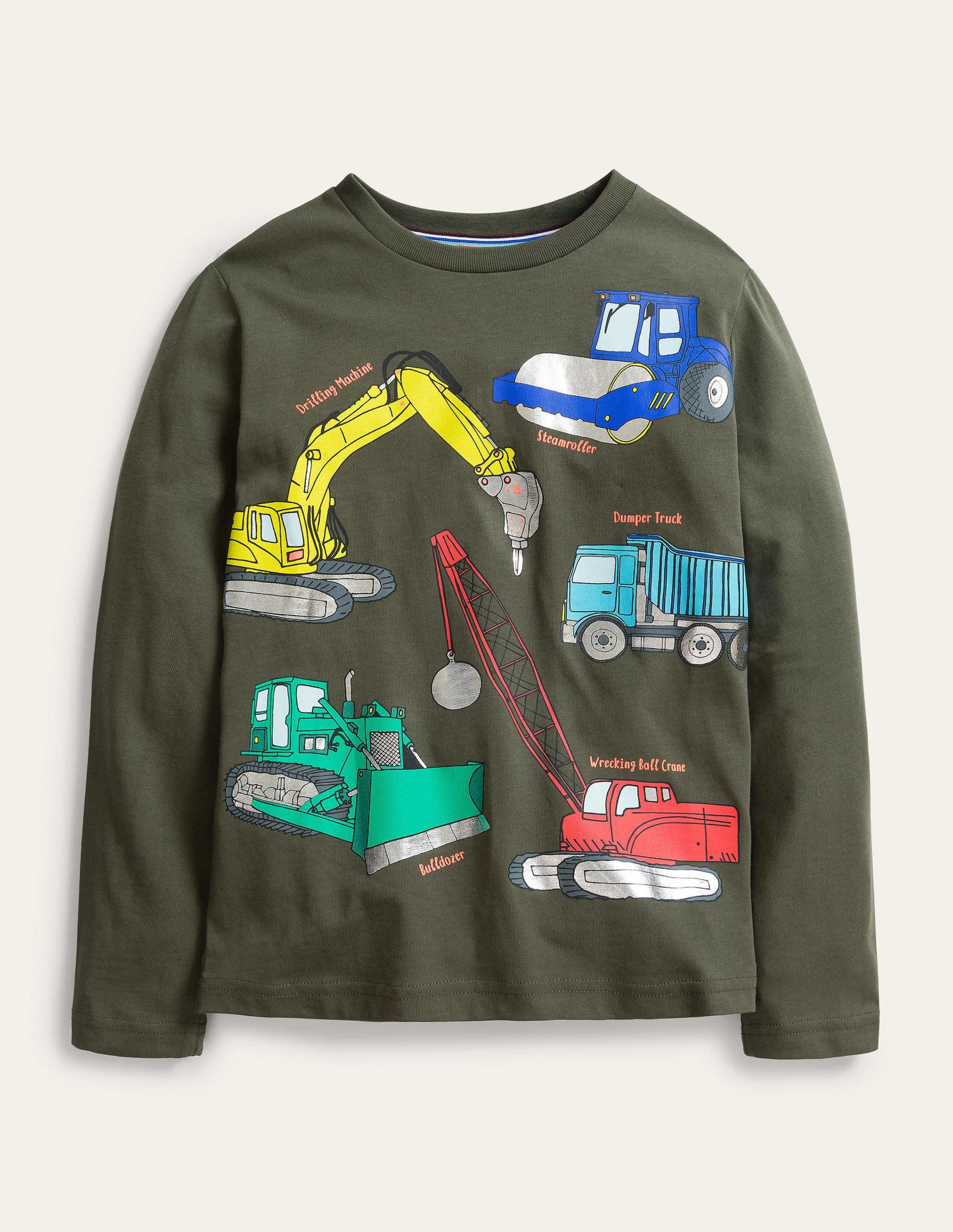 Foil Printed Vehicle T-shirt-Classic Khaki Diggers-1
