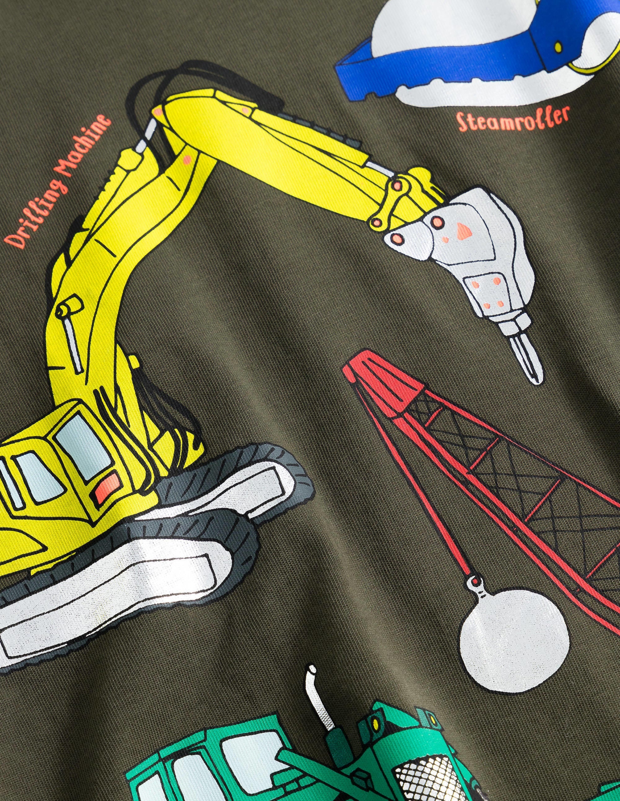 Foil Printed Vehicle T-shirt-Classic Khaki Diggers - Image 3
