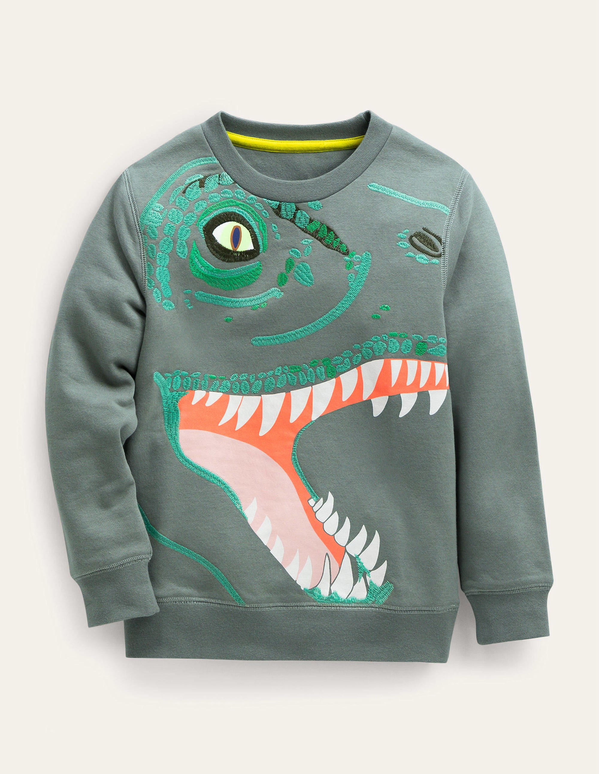 Superstitch Sweatshirt-Pottery Green Dinosaur - Image 1