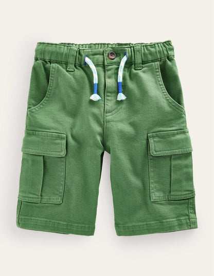 Garment Dye Cargo Shorts-Safari Green-1
