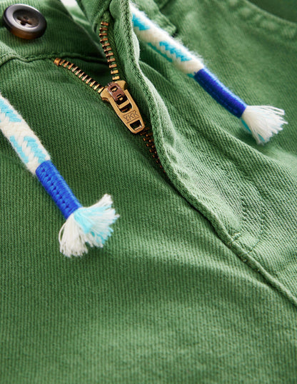 Garment Dye Cargo Shorts-Safari Green-3