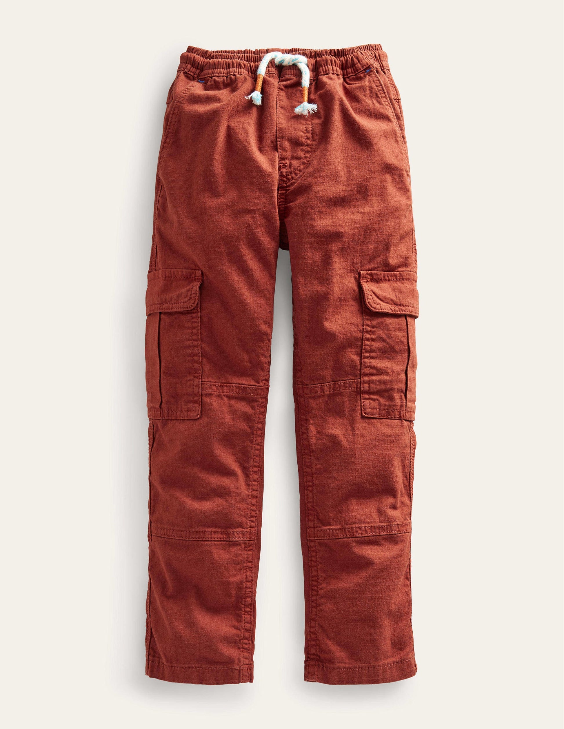 Cargo Pull-on Trousers-Roasted Chestnut-1