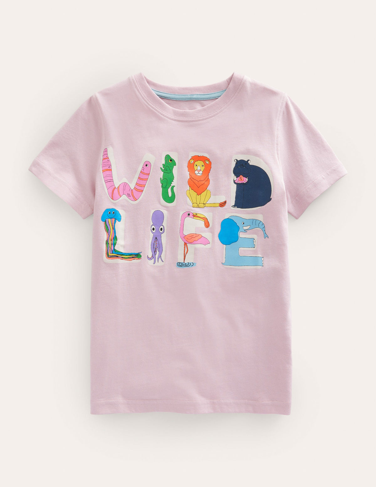 Graphic T-shirt-French Pink Wildlife-1
