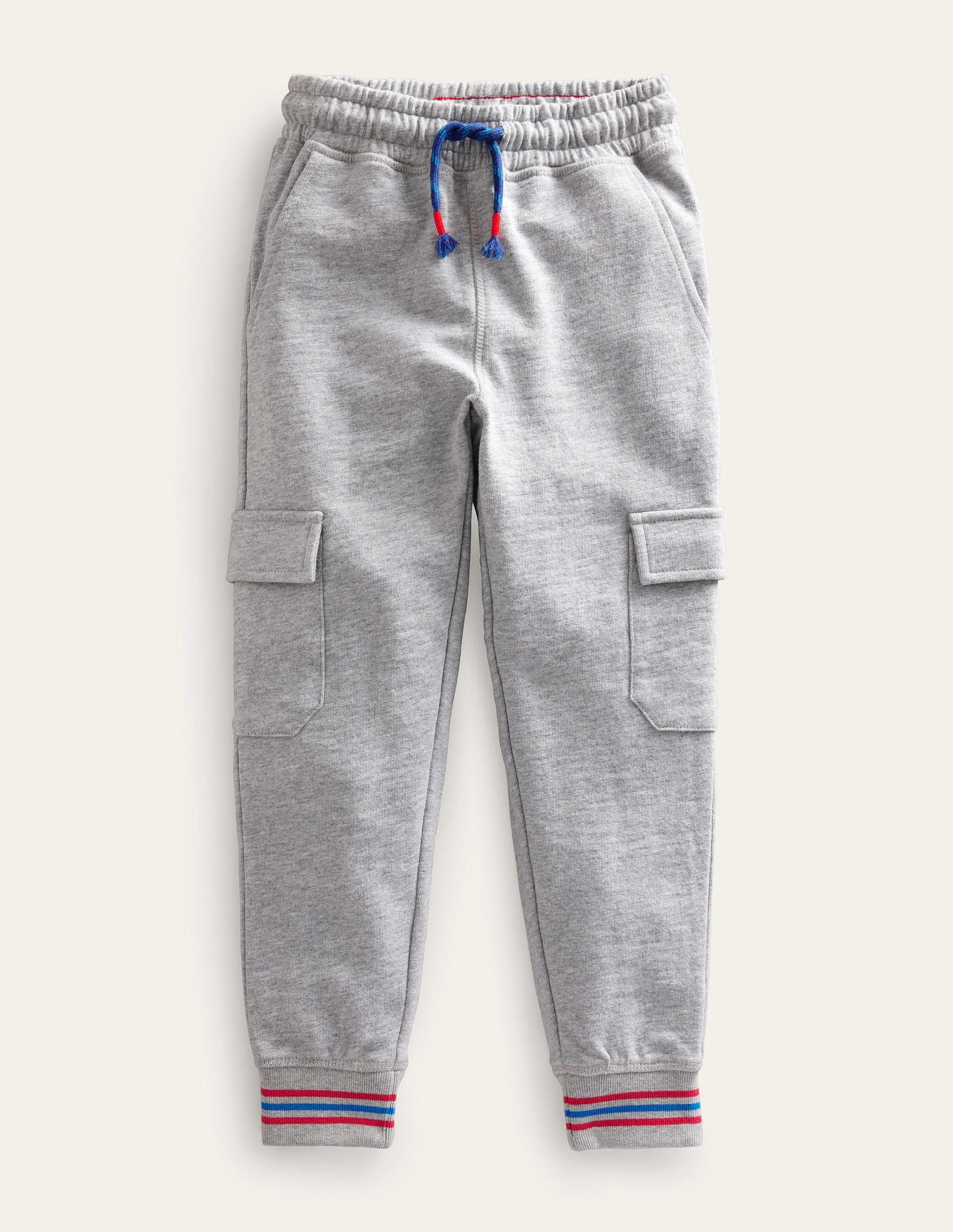 Slub Cargo Joggers-Grey Marl - Image 1