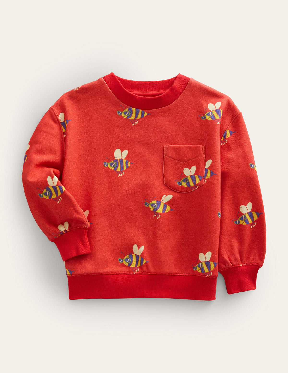 Printed Sweatshirt-Jam  Red Dude Bees-1