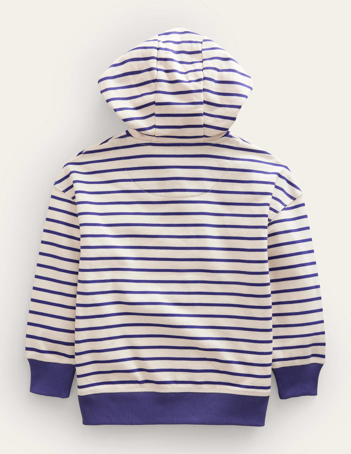 Jersey Stripy Hoodie-Starboard/Ivory-2