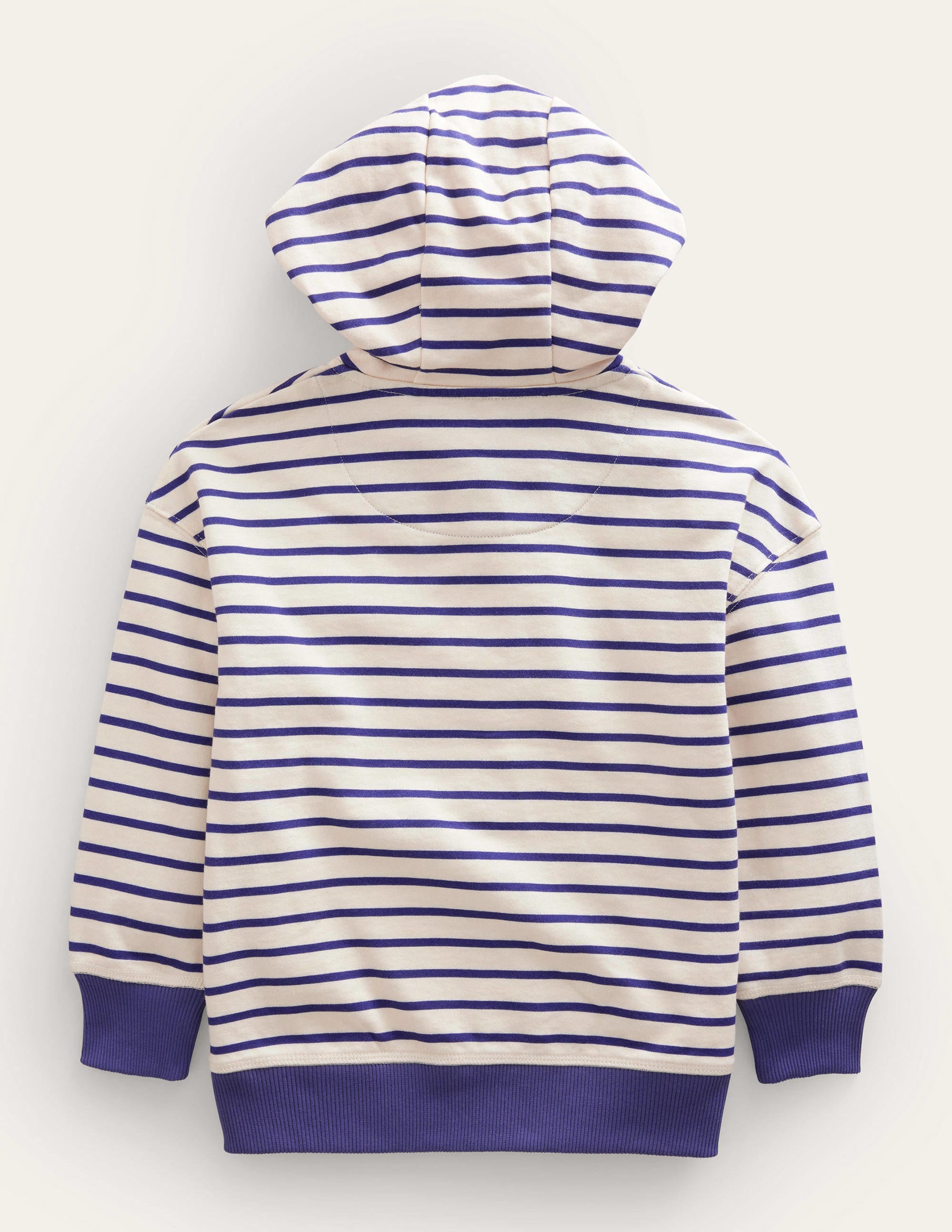 Jersey Stripy Hoodie-Starboard/Ivory - Image 2