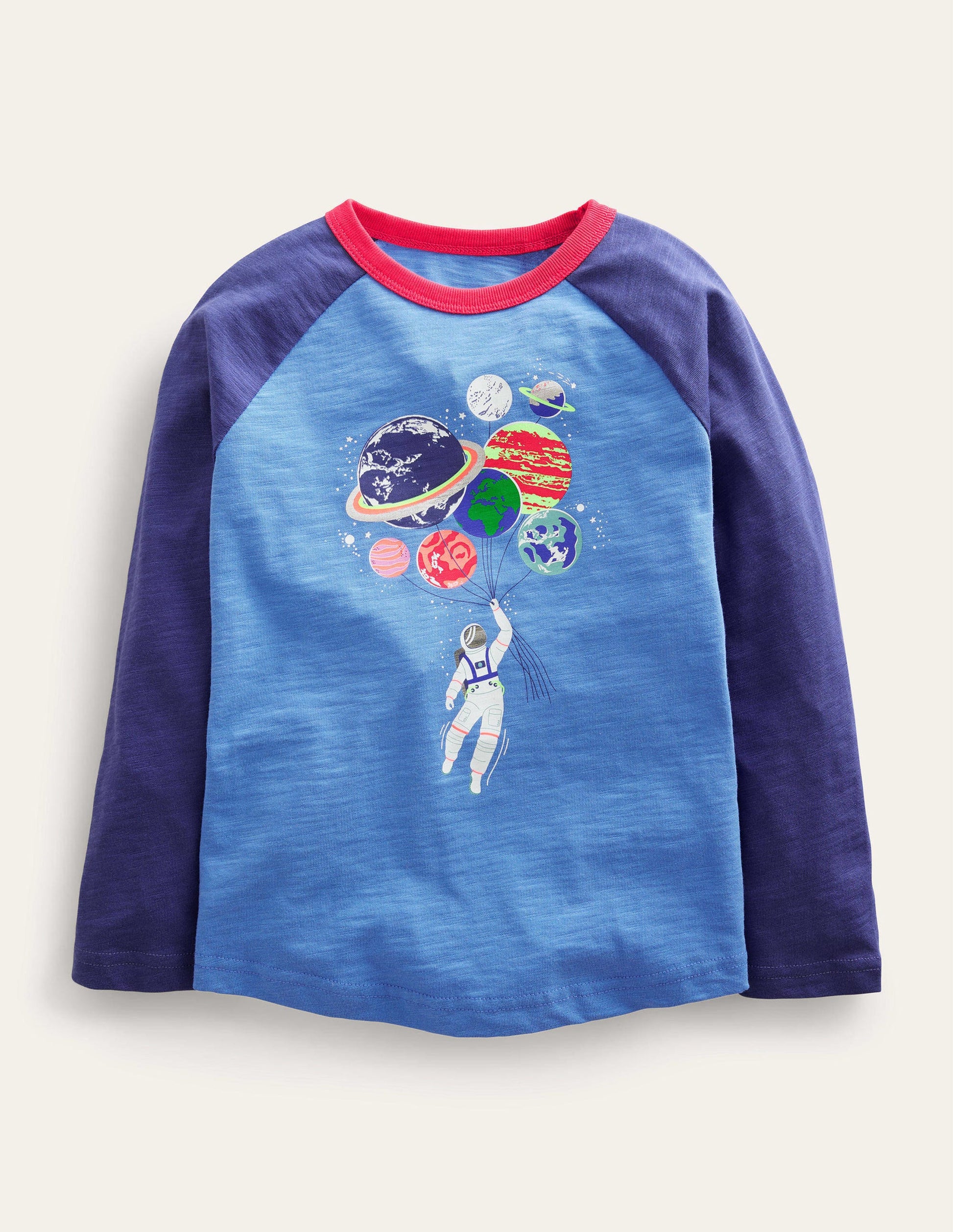 Glow Raglan T-shirt-Penzance Blue Space-1