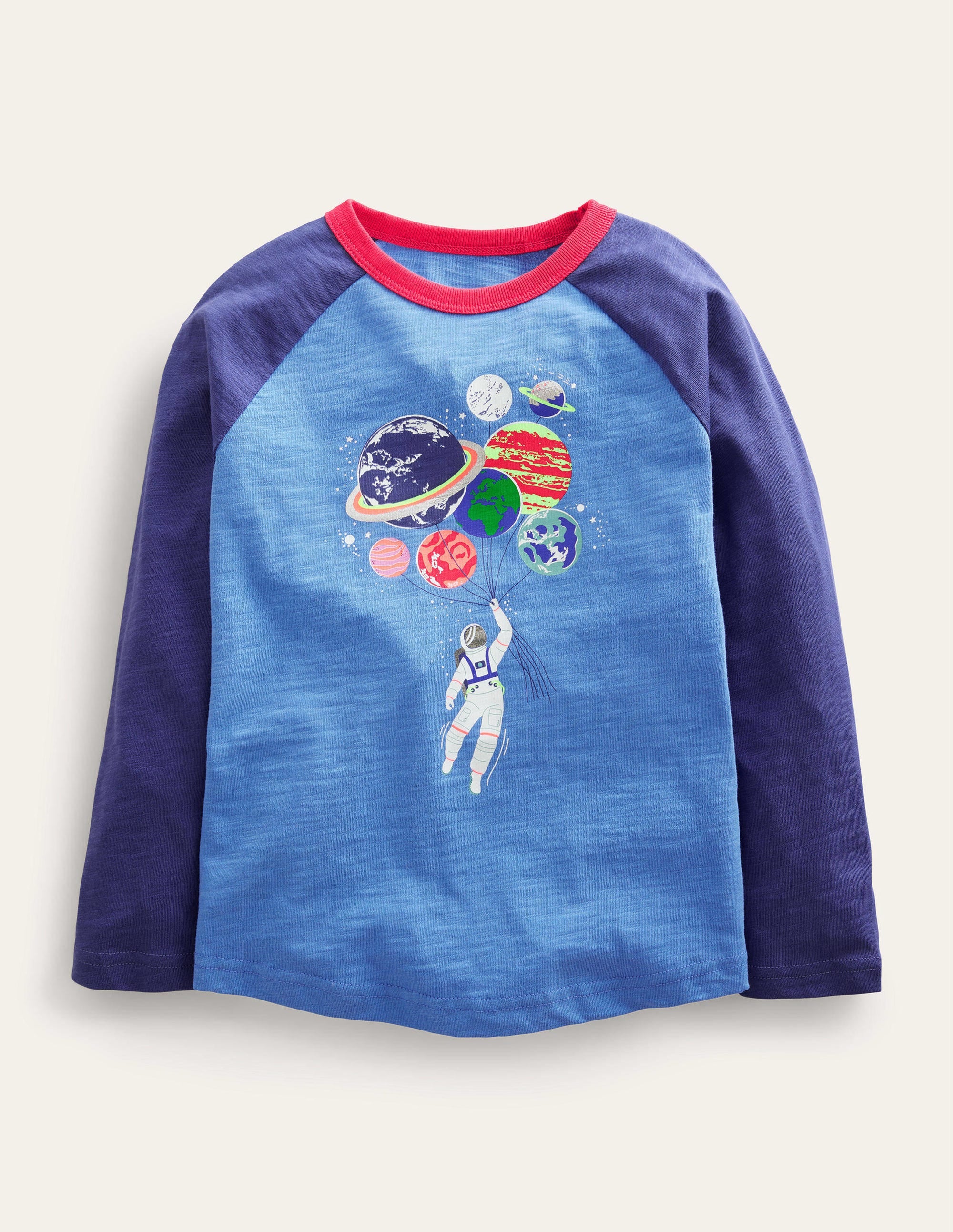 Glow Raglan T-shirt-Penzance Blue Space - Image 1
