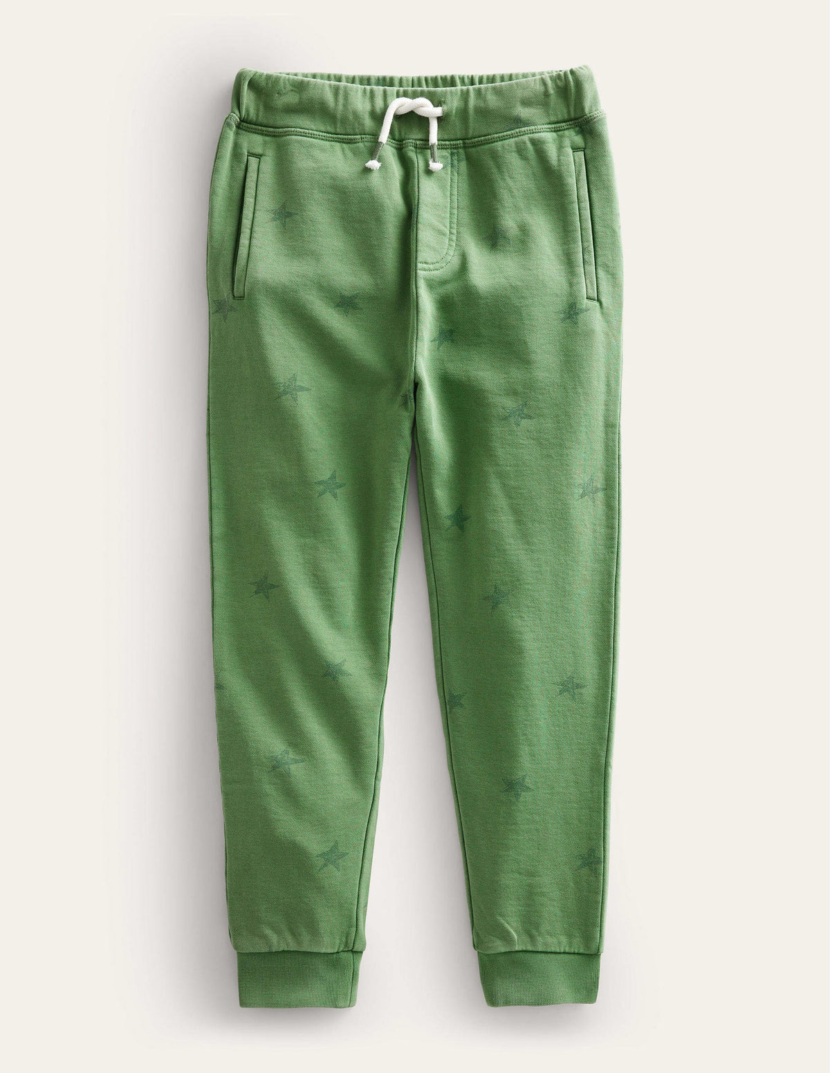 Printed Garment Dye Joggers-Safari Green Scribble Star-1