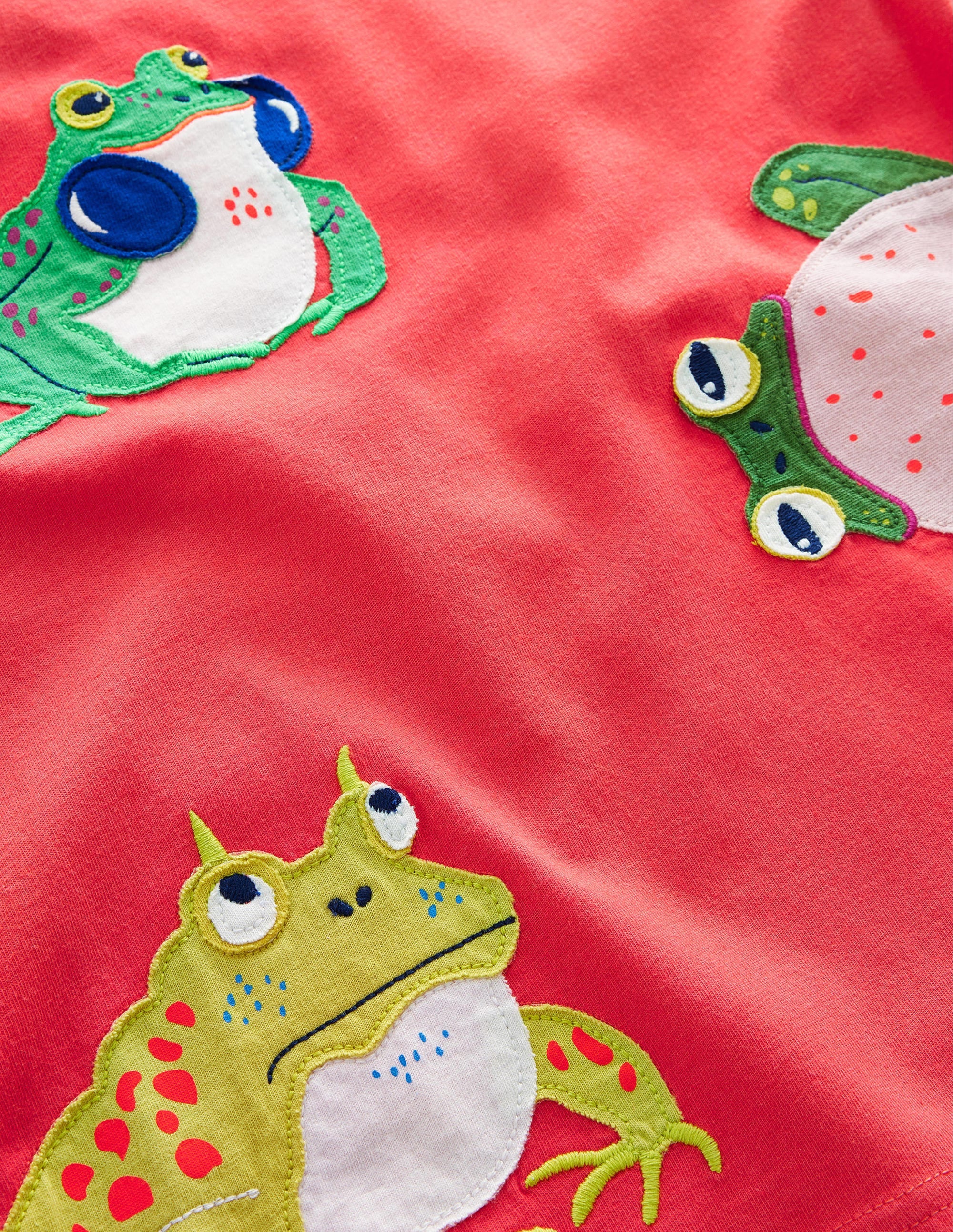 Appliqué Textured T-shirt-Jam Frogs - Image 3
