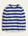 Long-sleeved Washed T-shirt-Starboard/Vanilla Pod