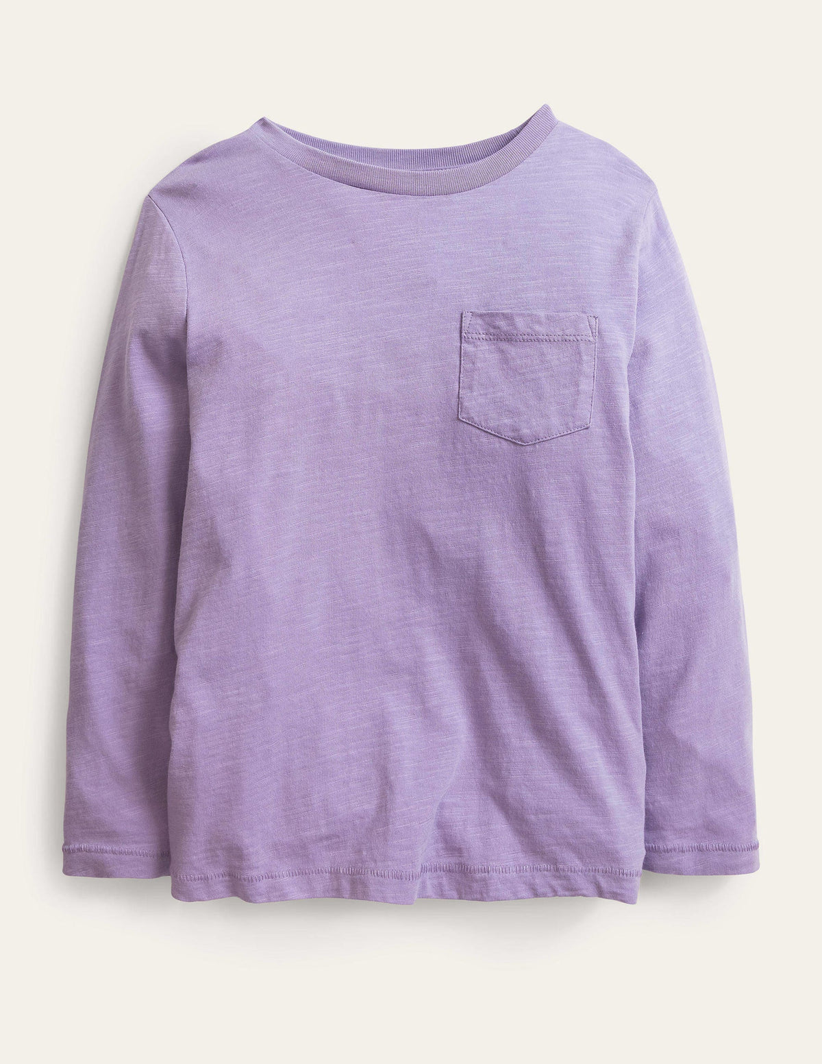 Long-sleeved Washed T-shirt-Misty Lavendar Purple-1