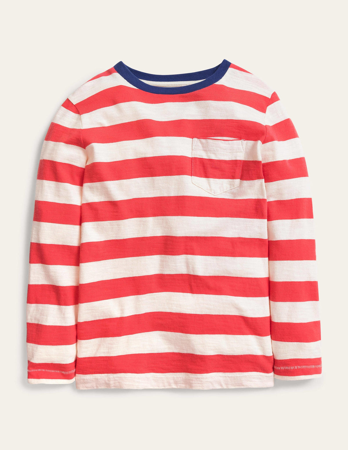 Long-sleeved Washed T-shirt-Jam /Vanilla pod - Image 1