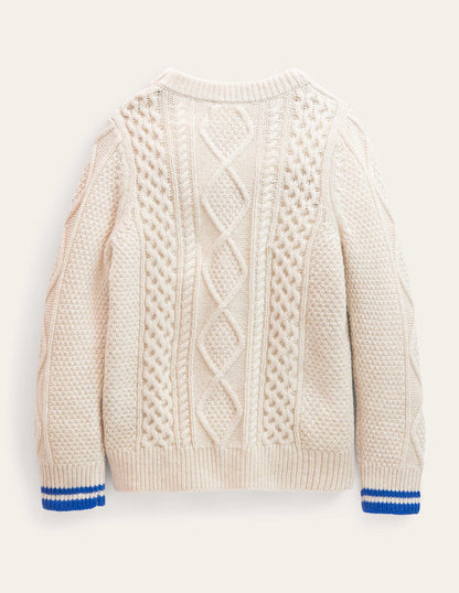 Cable Jumper-Ecru Marl-2