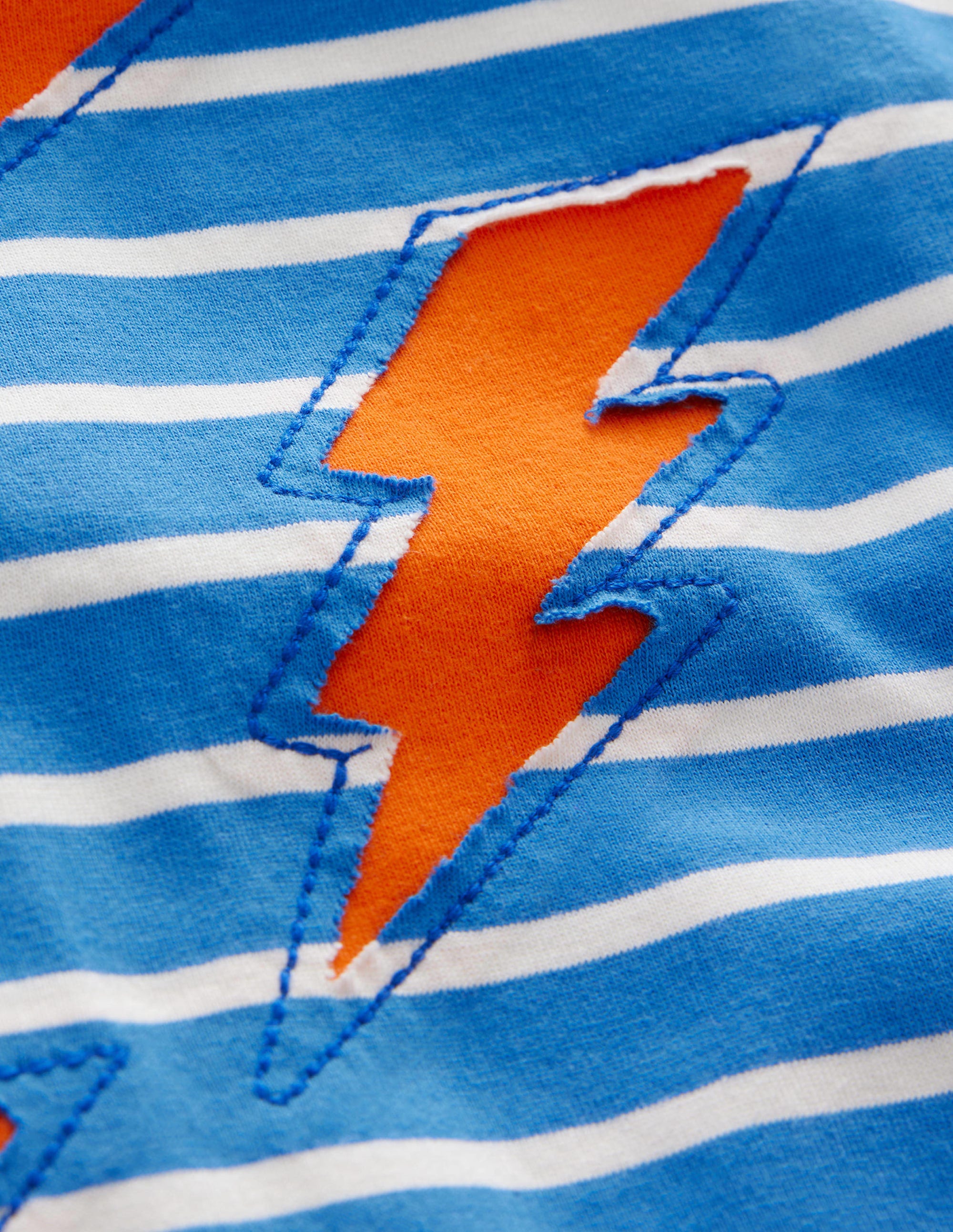 Reverse Appliqué T-shirt-Cabana Blue/Ivory Lightening - Image 3