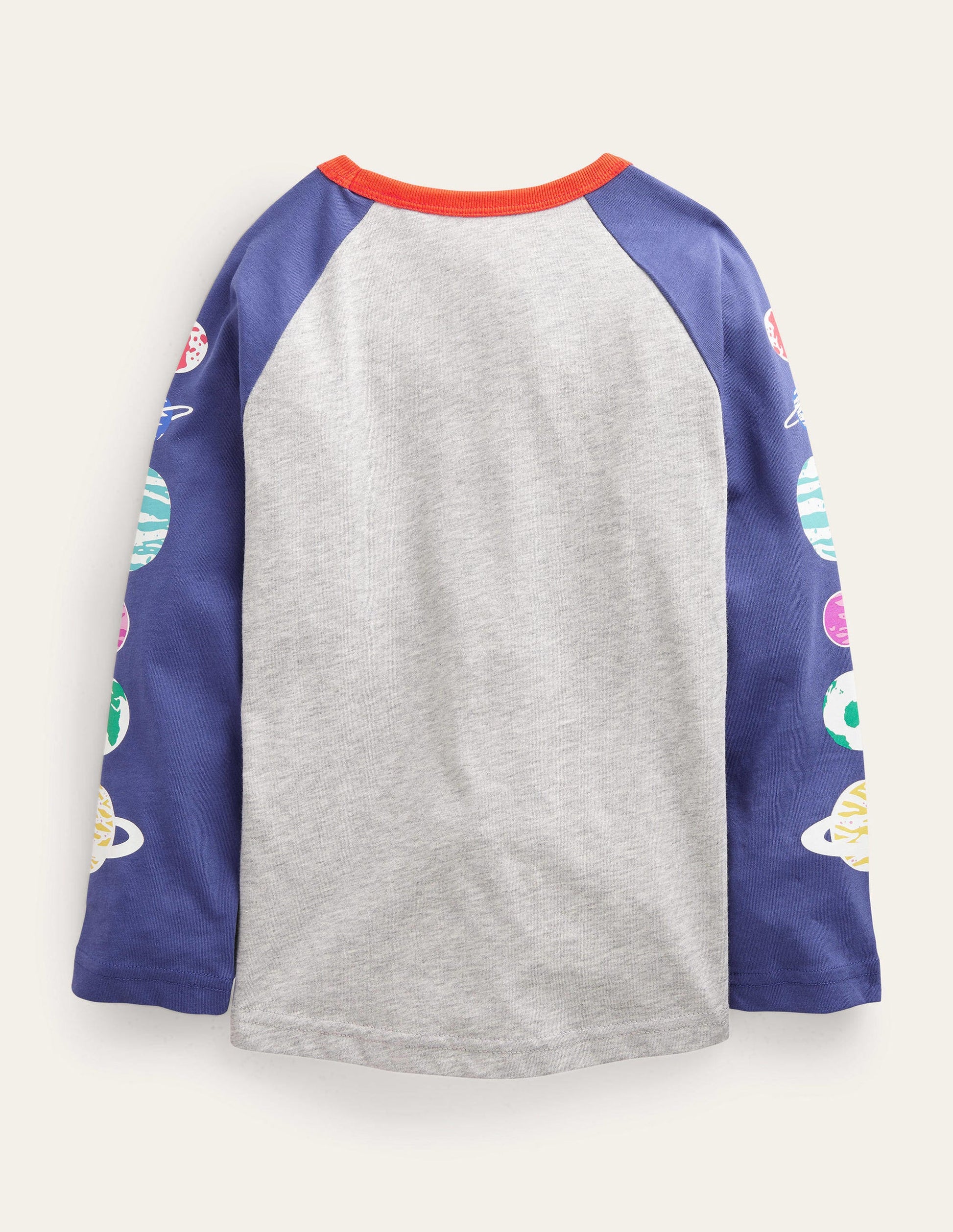 Glow Raglan T-shirt-Grey Marl/Starboard Planets-2
