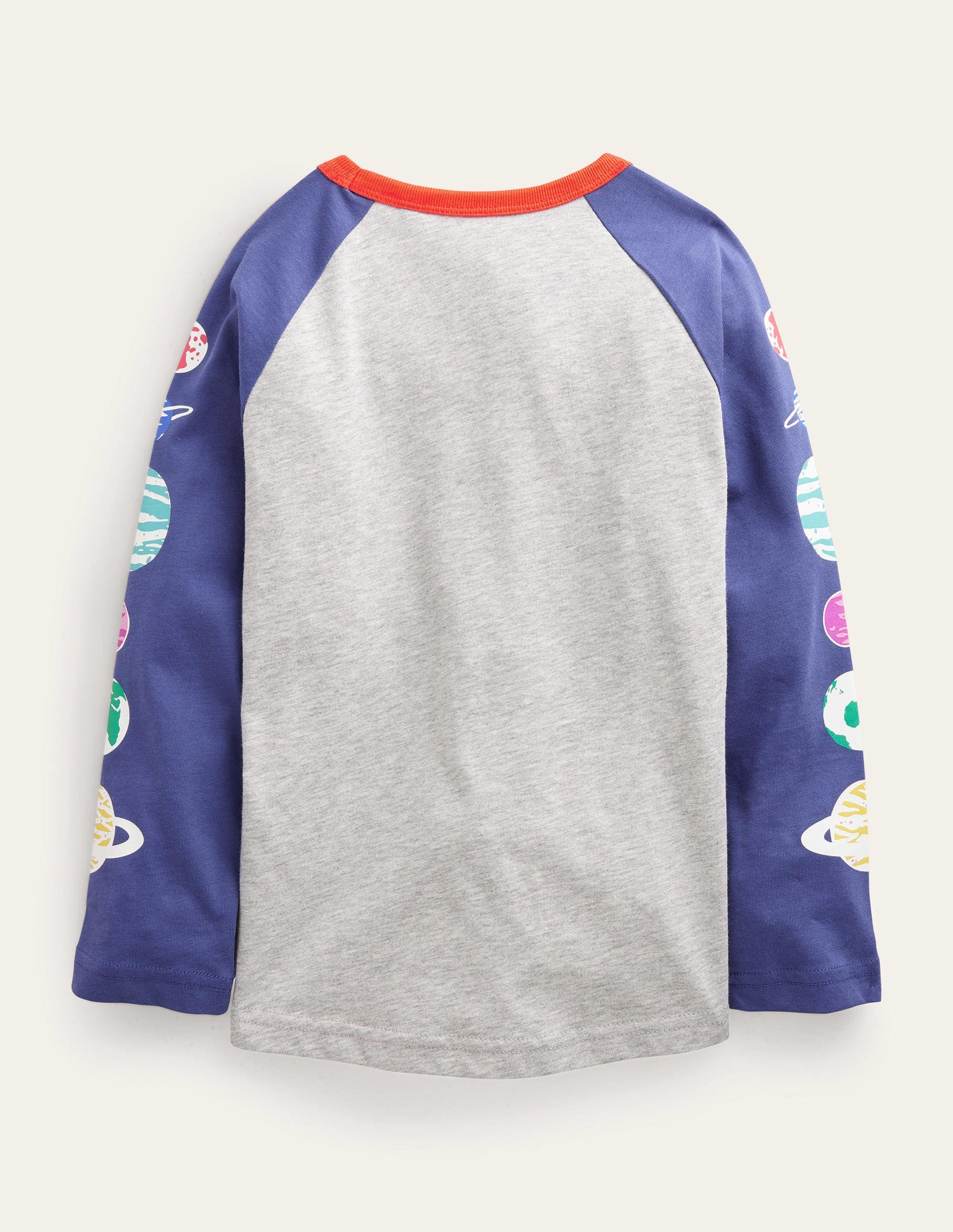 Glow Raglan T-shirt-Grey Marl/Starboard Planets - Image 2
