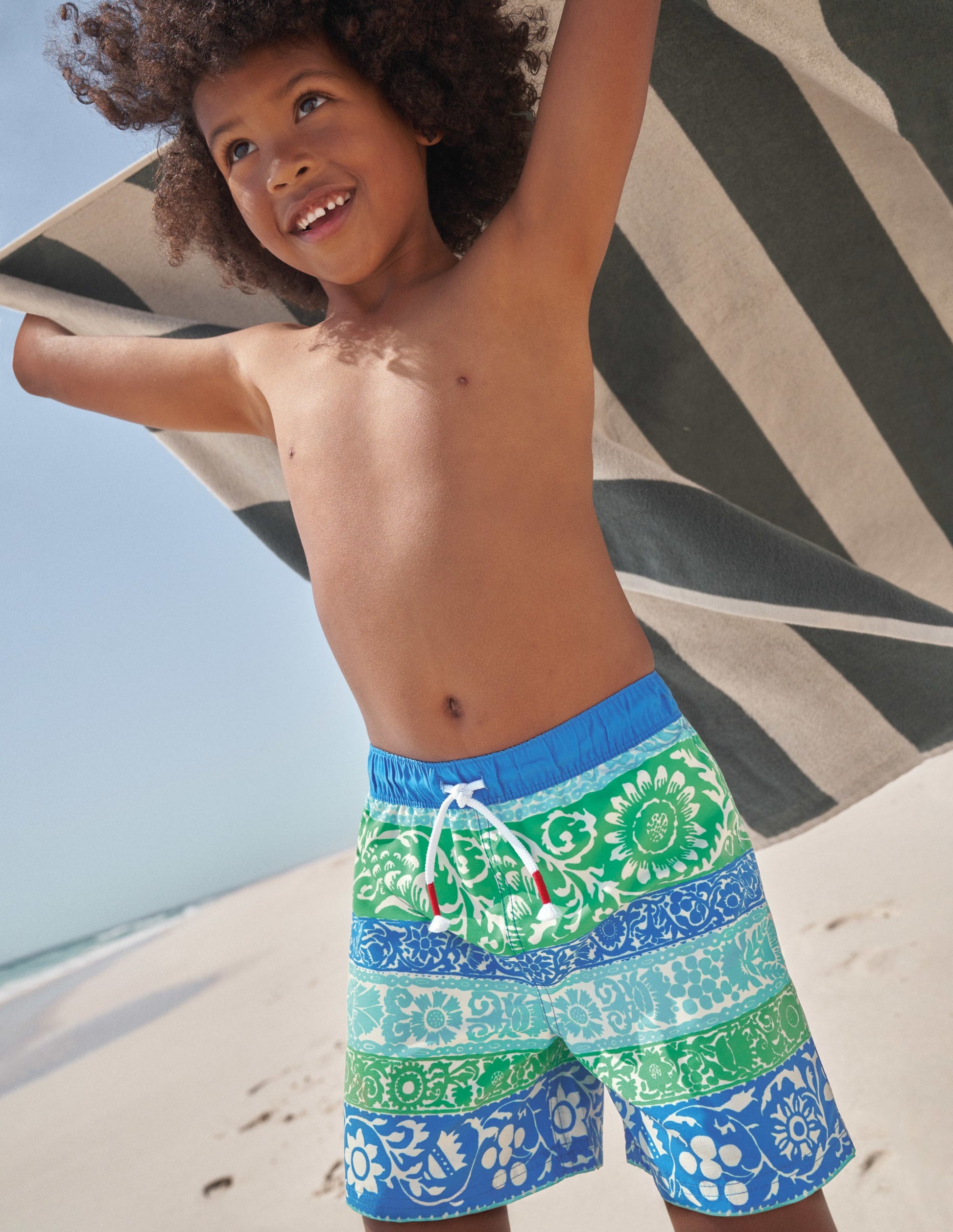 Swim Shorts-Multi Colour Stripe-4