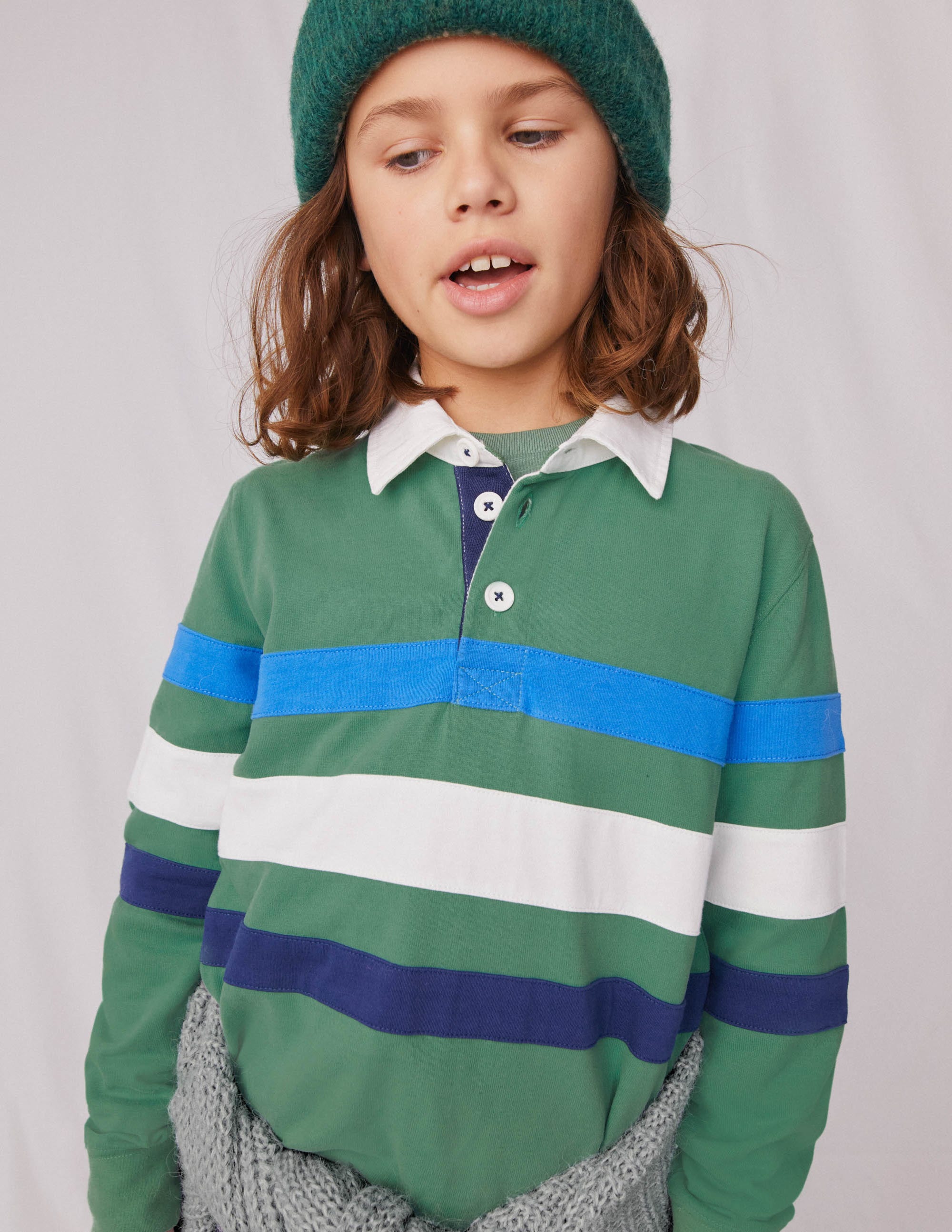 Supersoft Hoodie-Grey Marl Stripe - Image 4