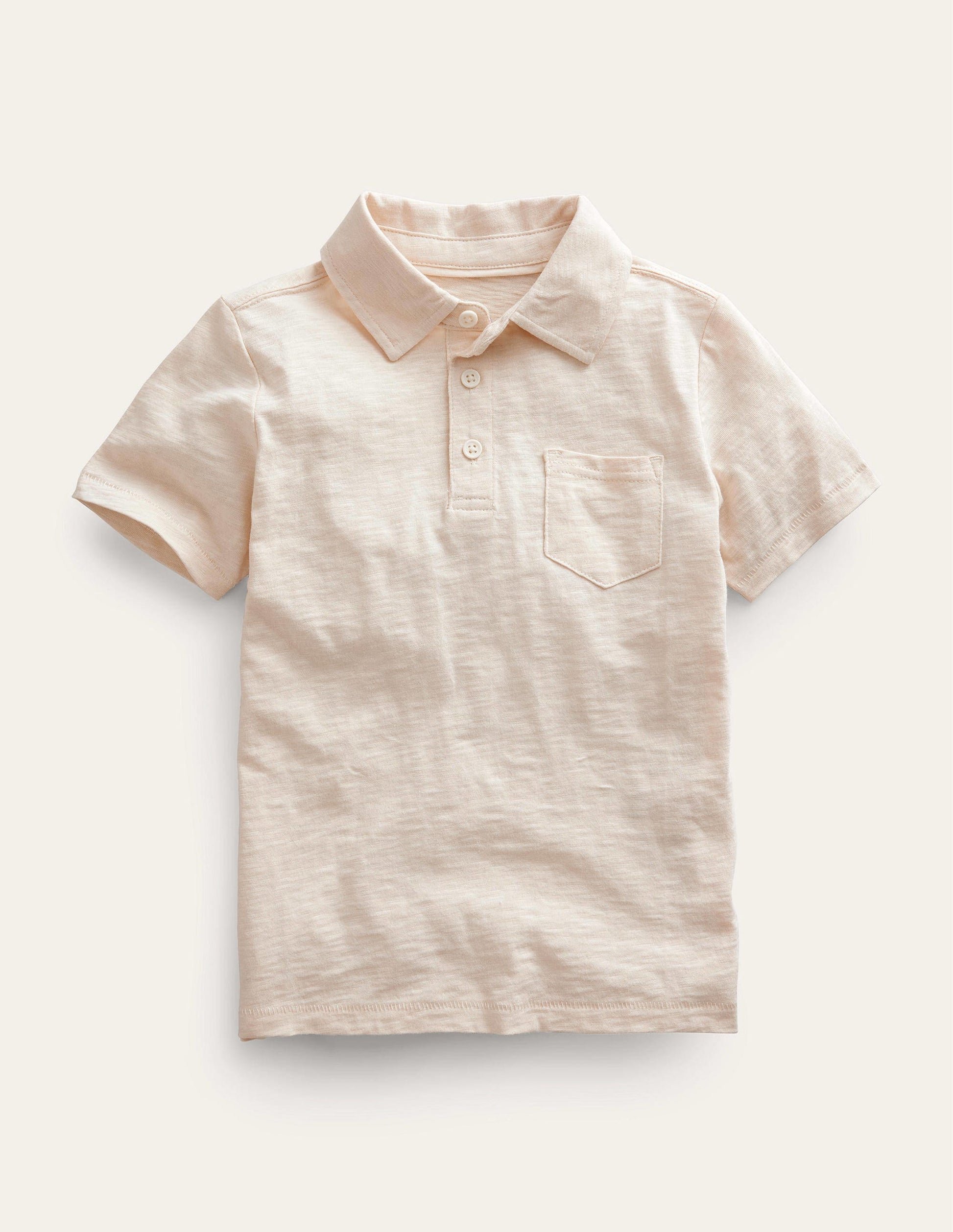 Slub Polo Shirt-Vanilla Pod White-1