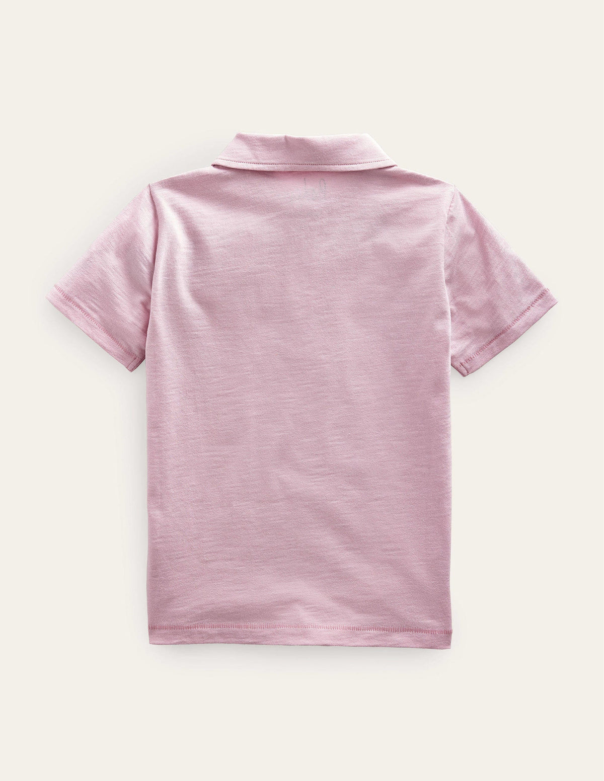 Slub Polo Shirt-Pink-2