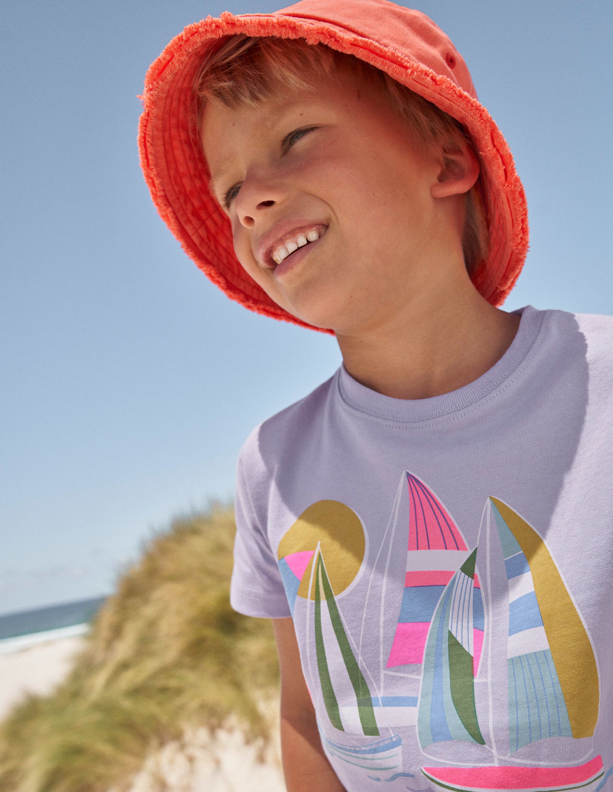Graphic-Print Cotton T-Shirt-Misty Lavender - Image 5