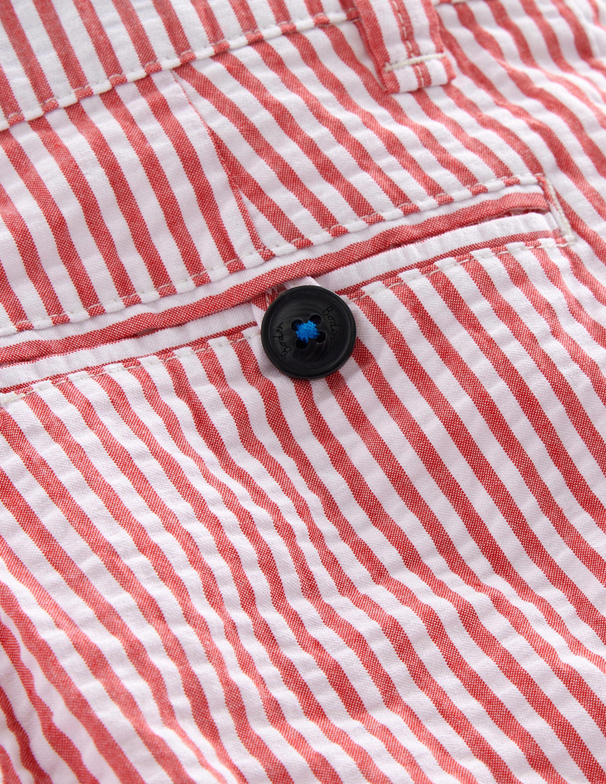 Seersucker Shorts-Jam Red/Ivory Stripe - Image 3