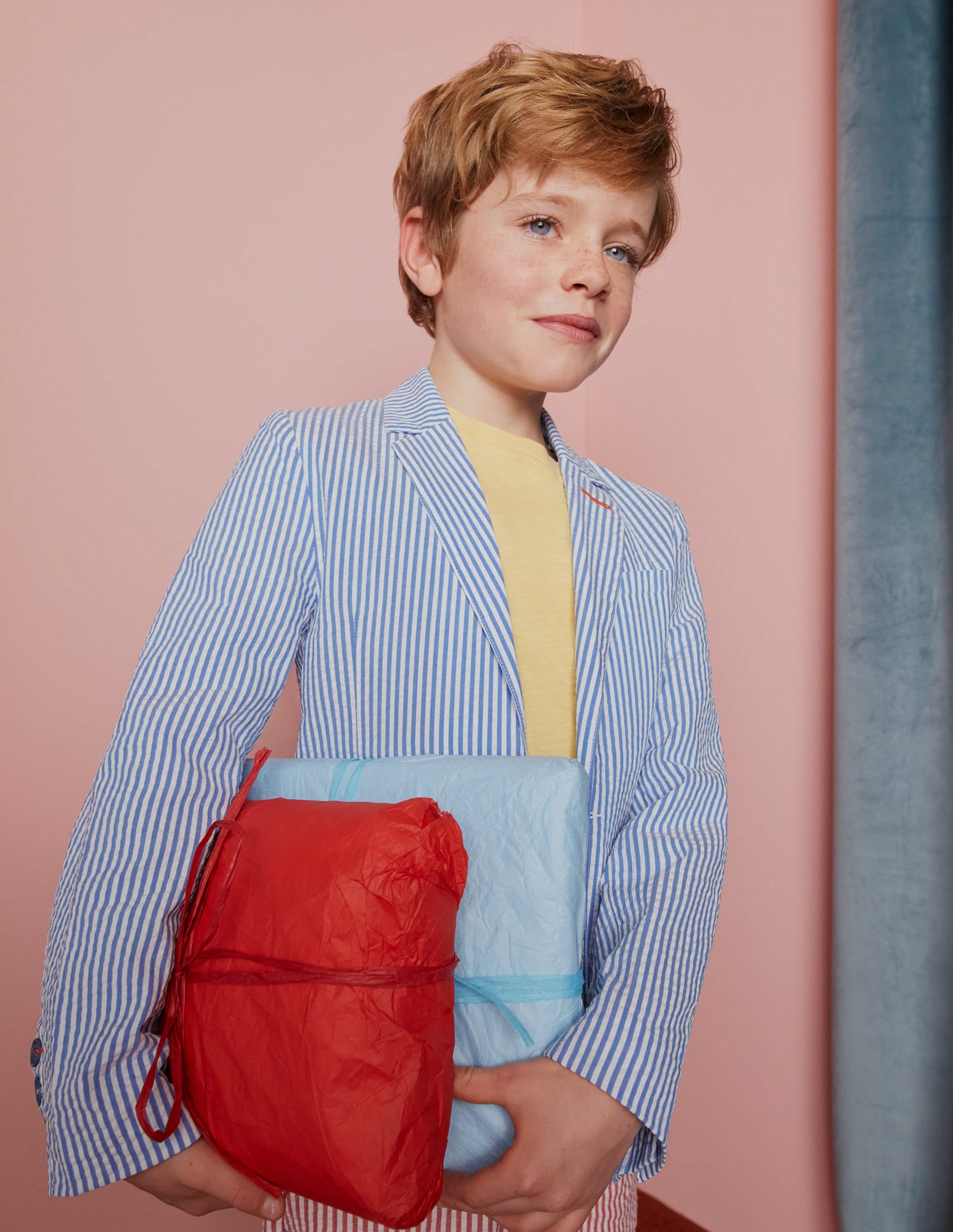 Seersucker Shorts-Jam Red/Ivory Stripe - Image 10