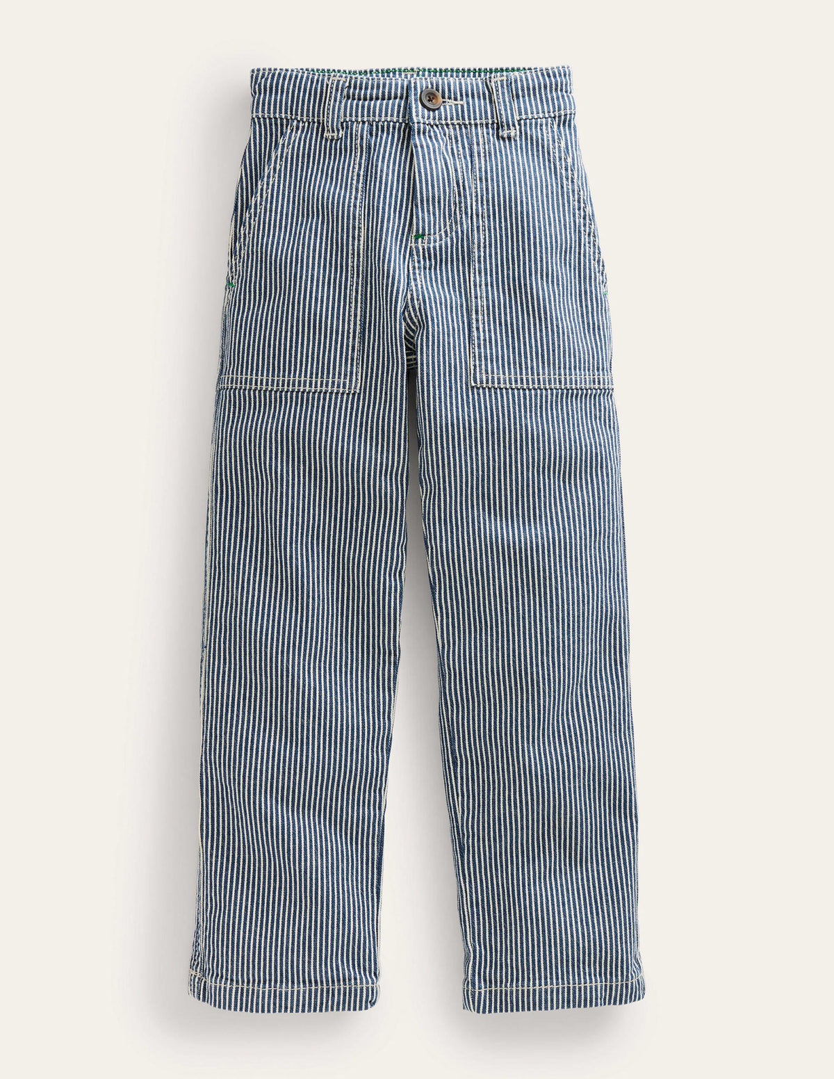 Ticking Relaxed Pocket Trouser-Ticking Stripe - Image 1