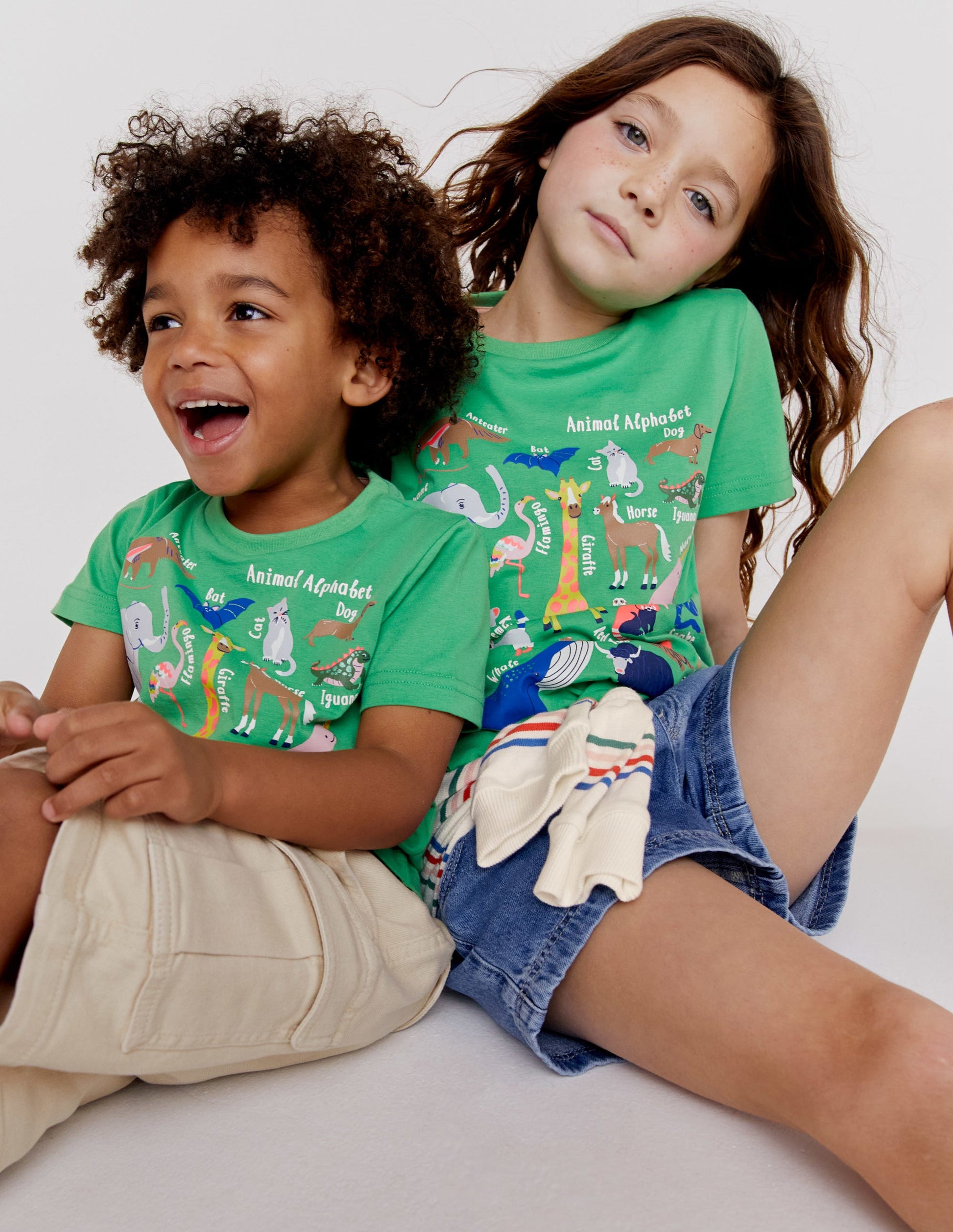 Animal Education T-shirt-Aloe Green Animal Alphabet-7