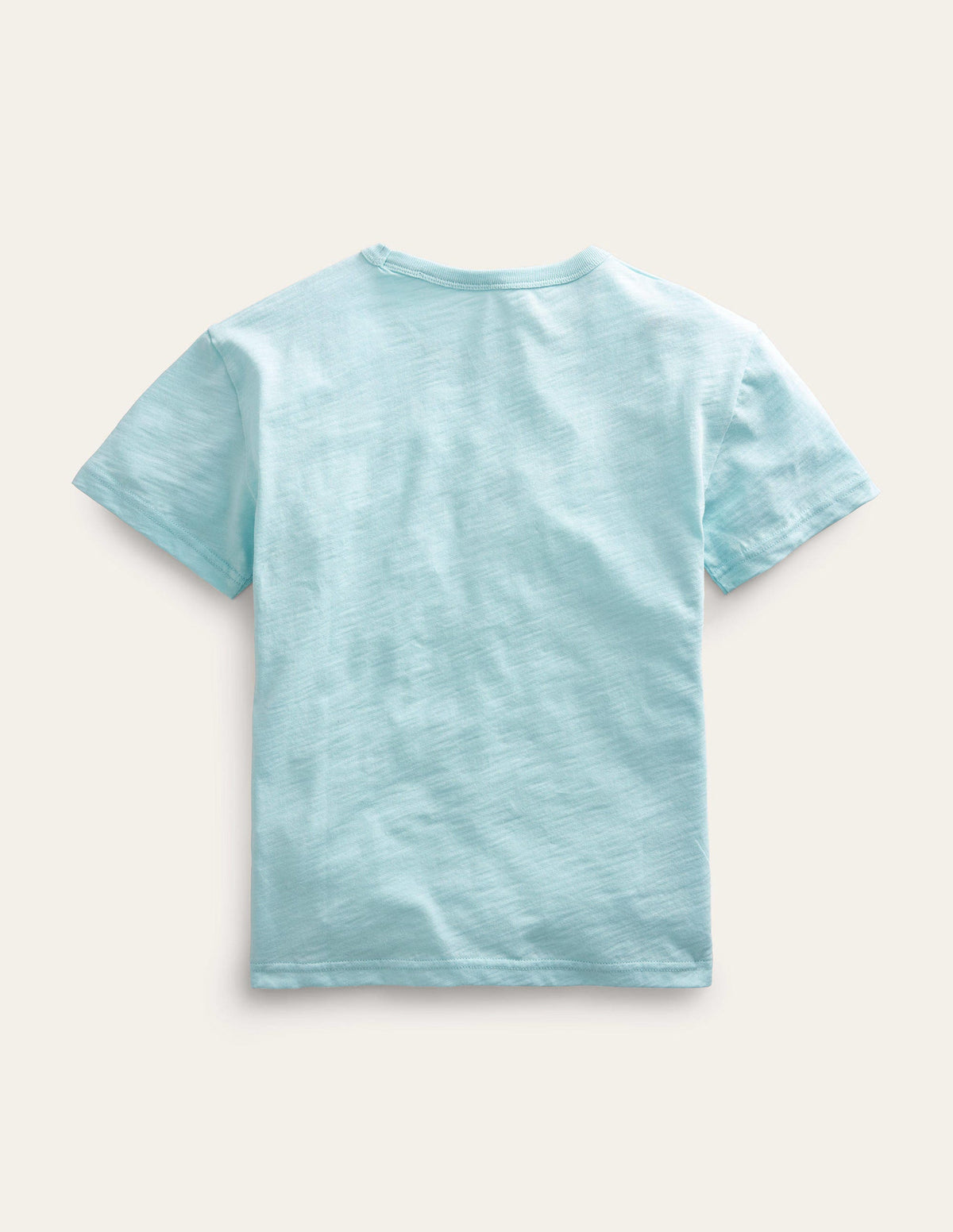 Relaxed Striped Cotton T-Shirt-Iced Aqua Blue - Image 2