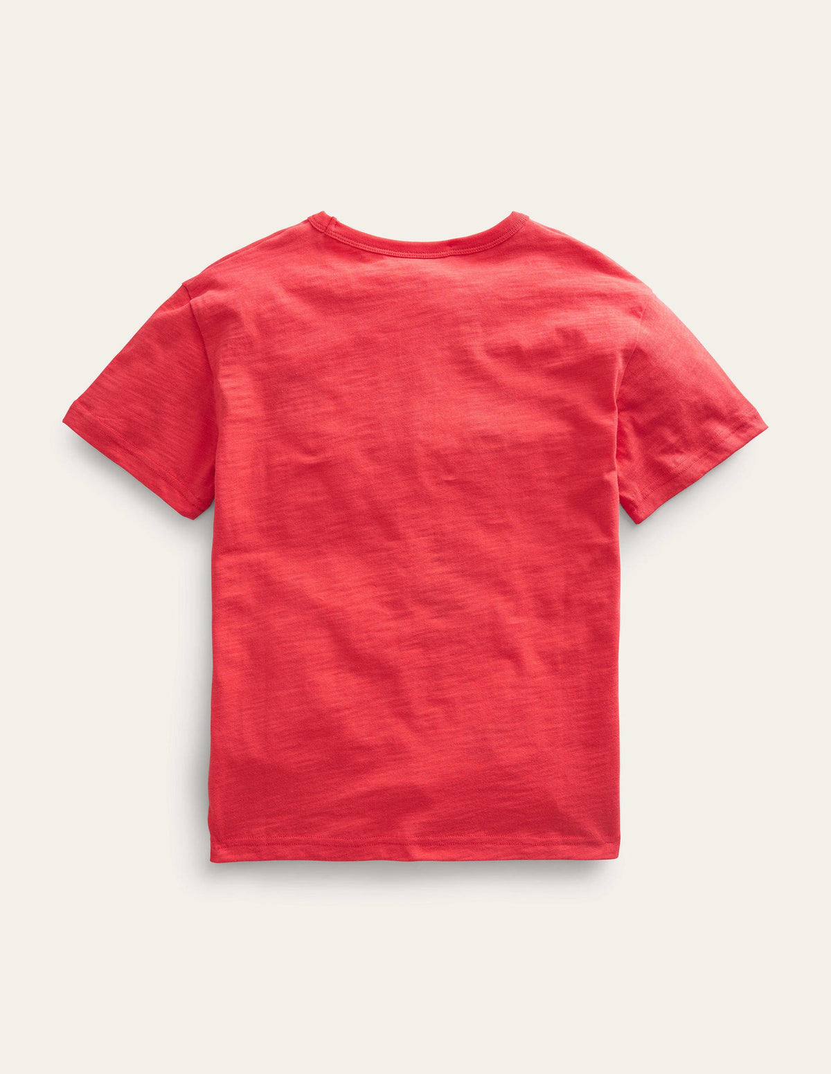 Relaxed Striped Cotton T-Shirt-Strawberry Tart Red - Image 2