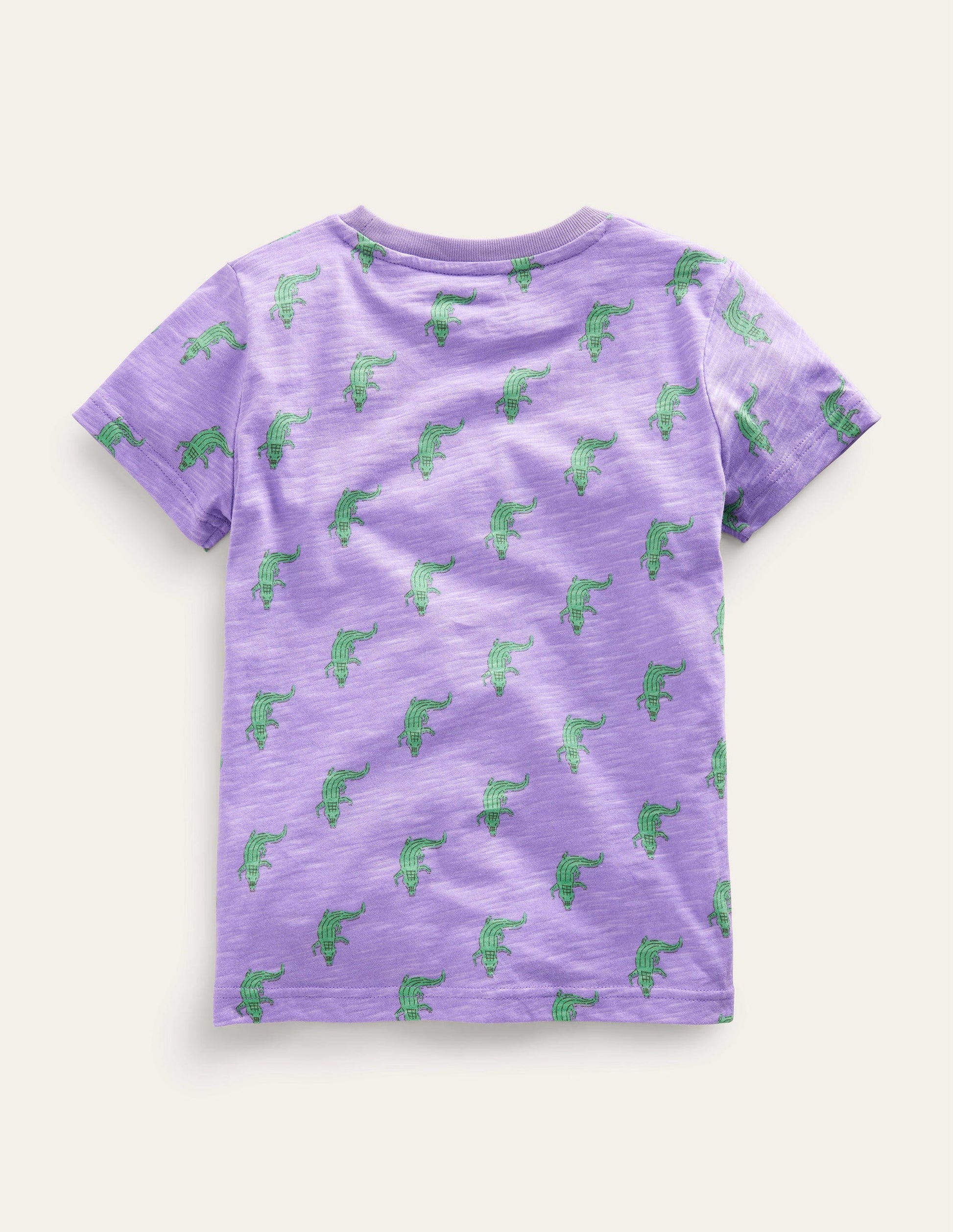 All-over Printed T-Shirt-Soft Lavender Purple Croc-2