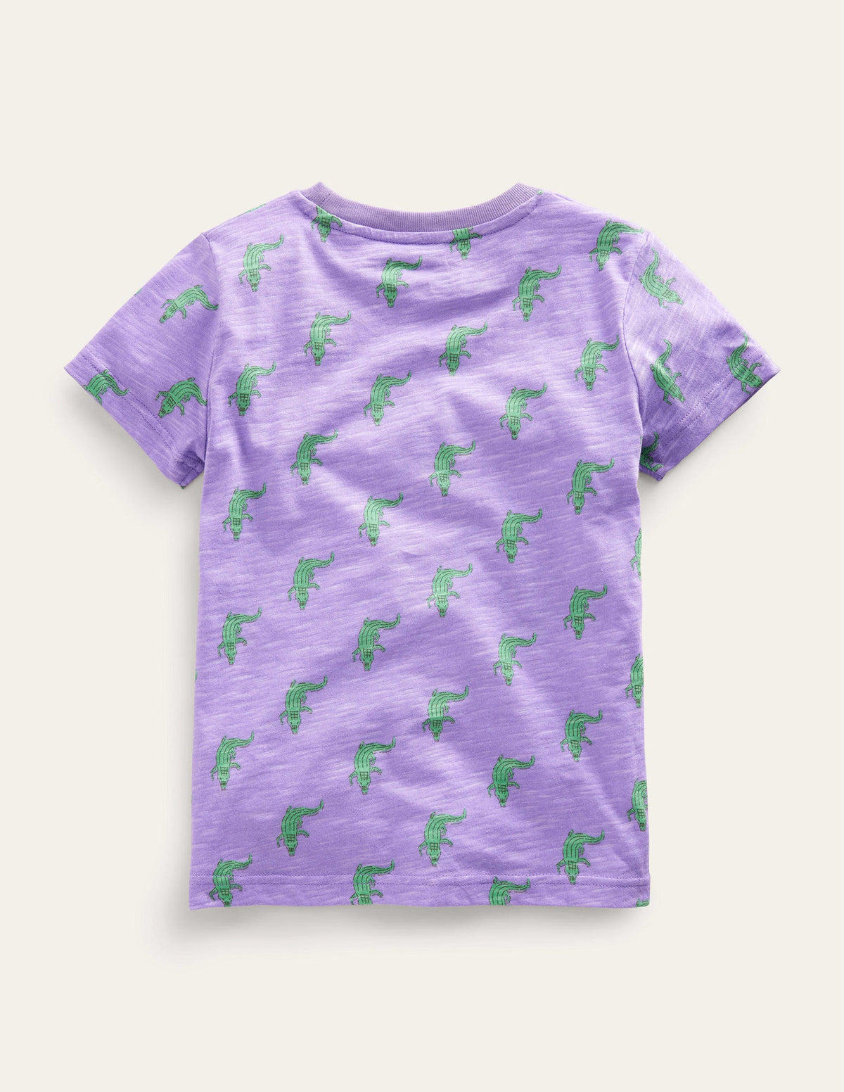 All-over Printed T-Shirt-Soft Lavender Purple Croc - Image 2
