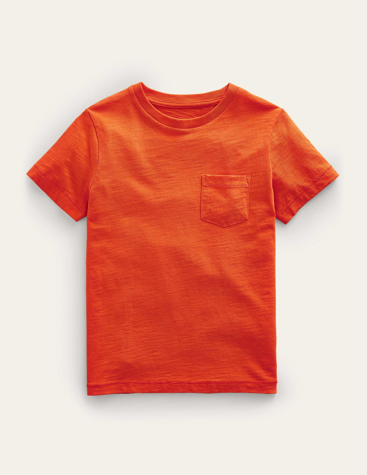 Washed Slub T-shirt-Mandarin Orange-1