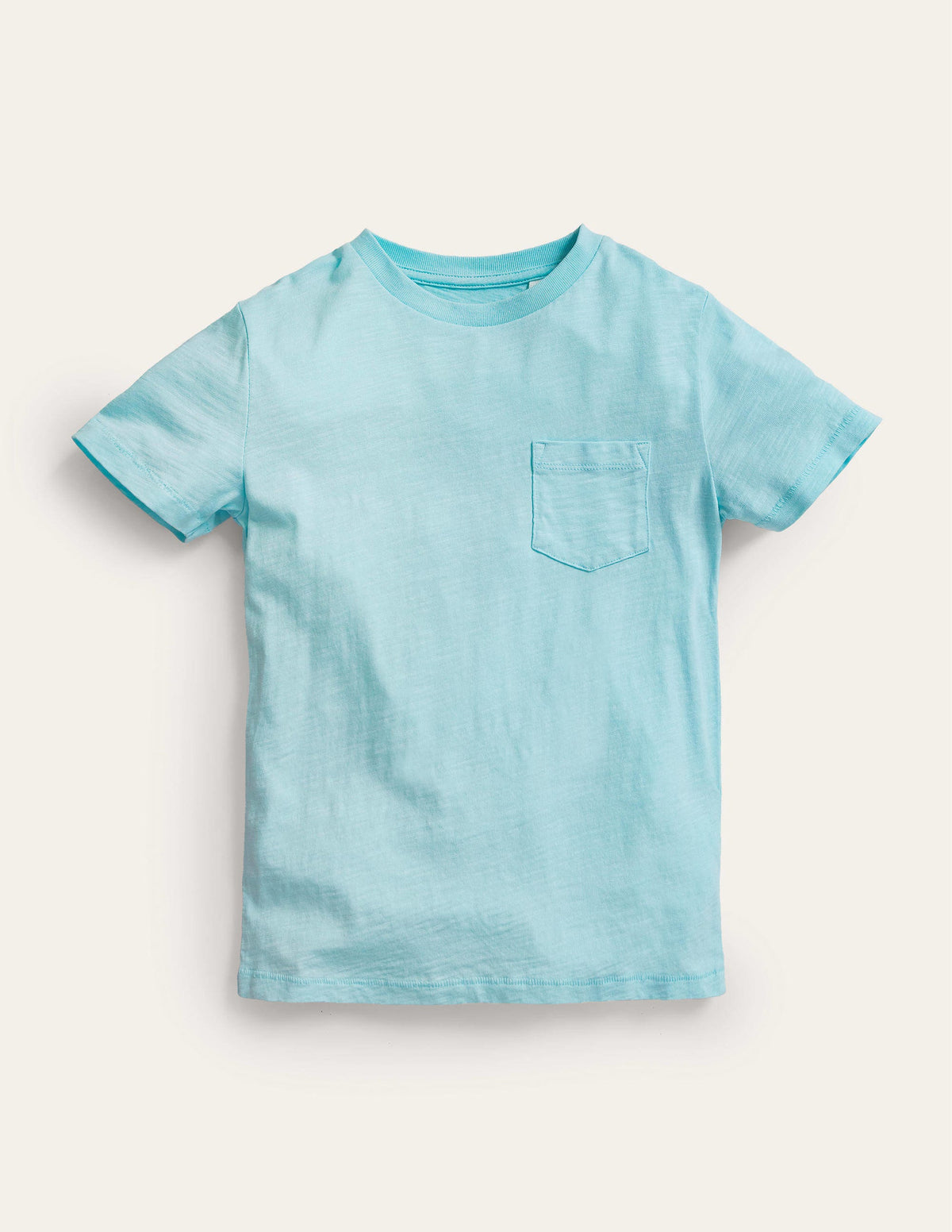 Washed Slub T-shirt-Light Blue-1