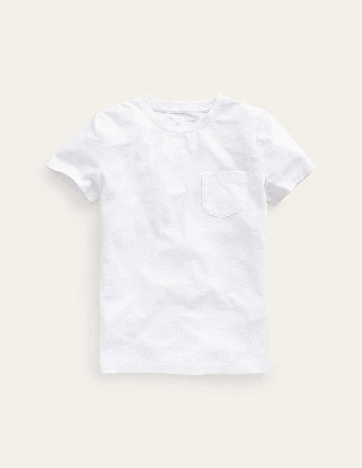 Washed Slub T-shirt-White - Image 1