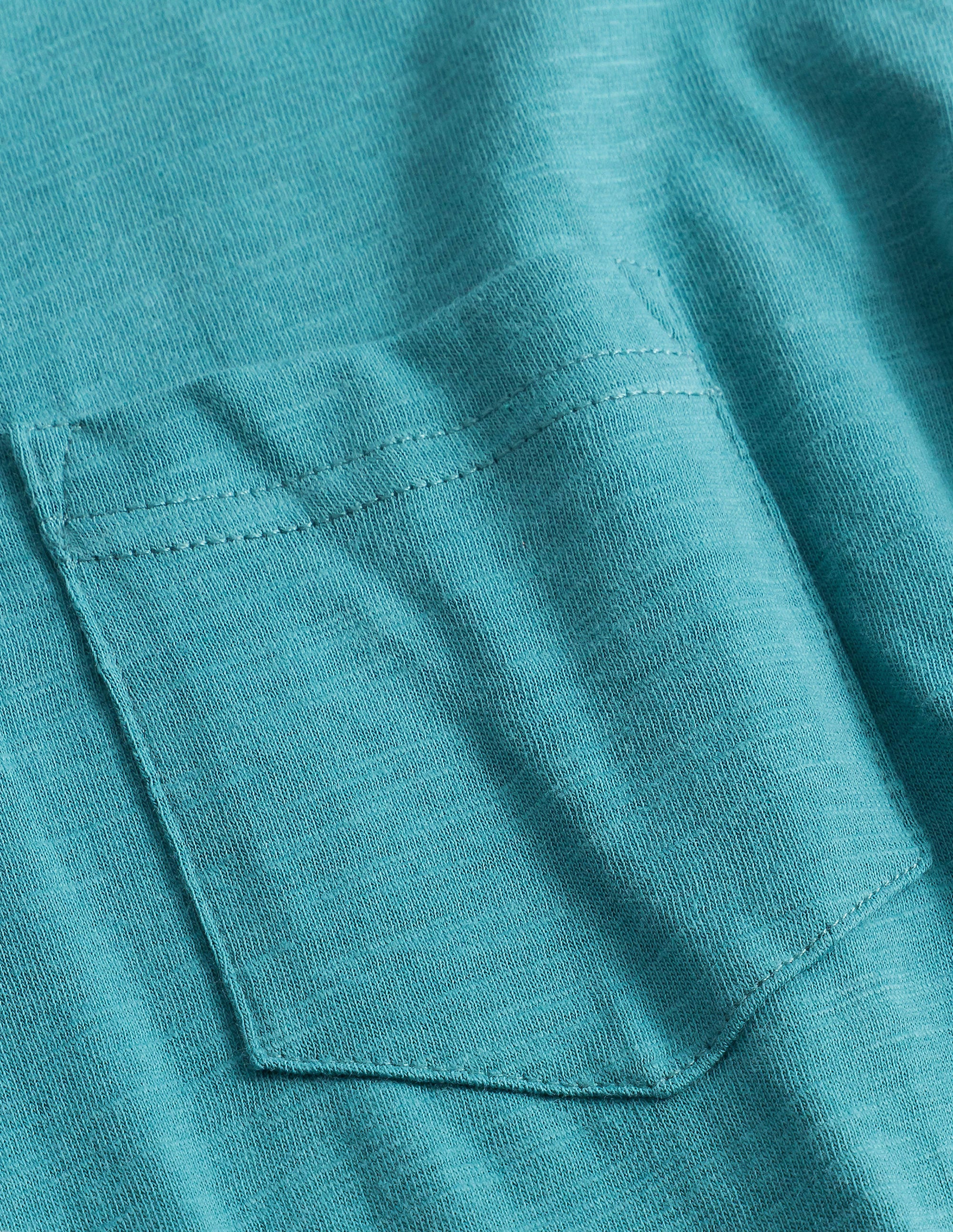 Mock Long Sleeve T-Shirt-Brittany Blue - Image 3